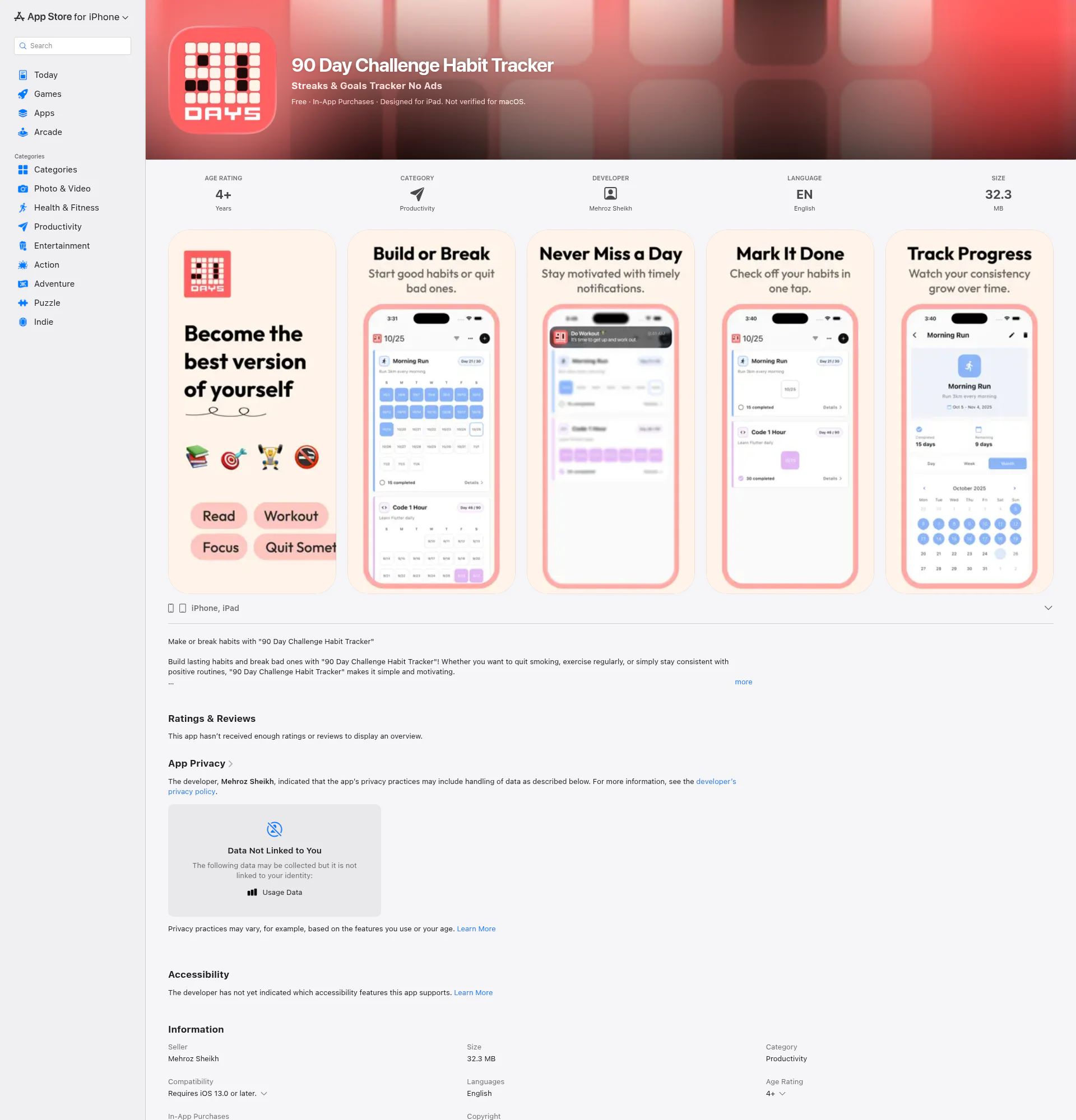 90 Days Challenge landing page