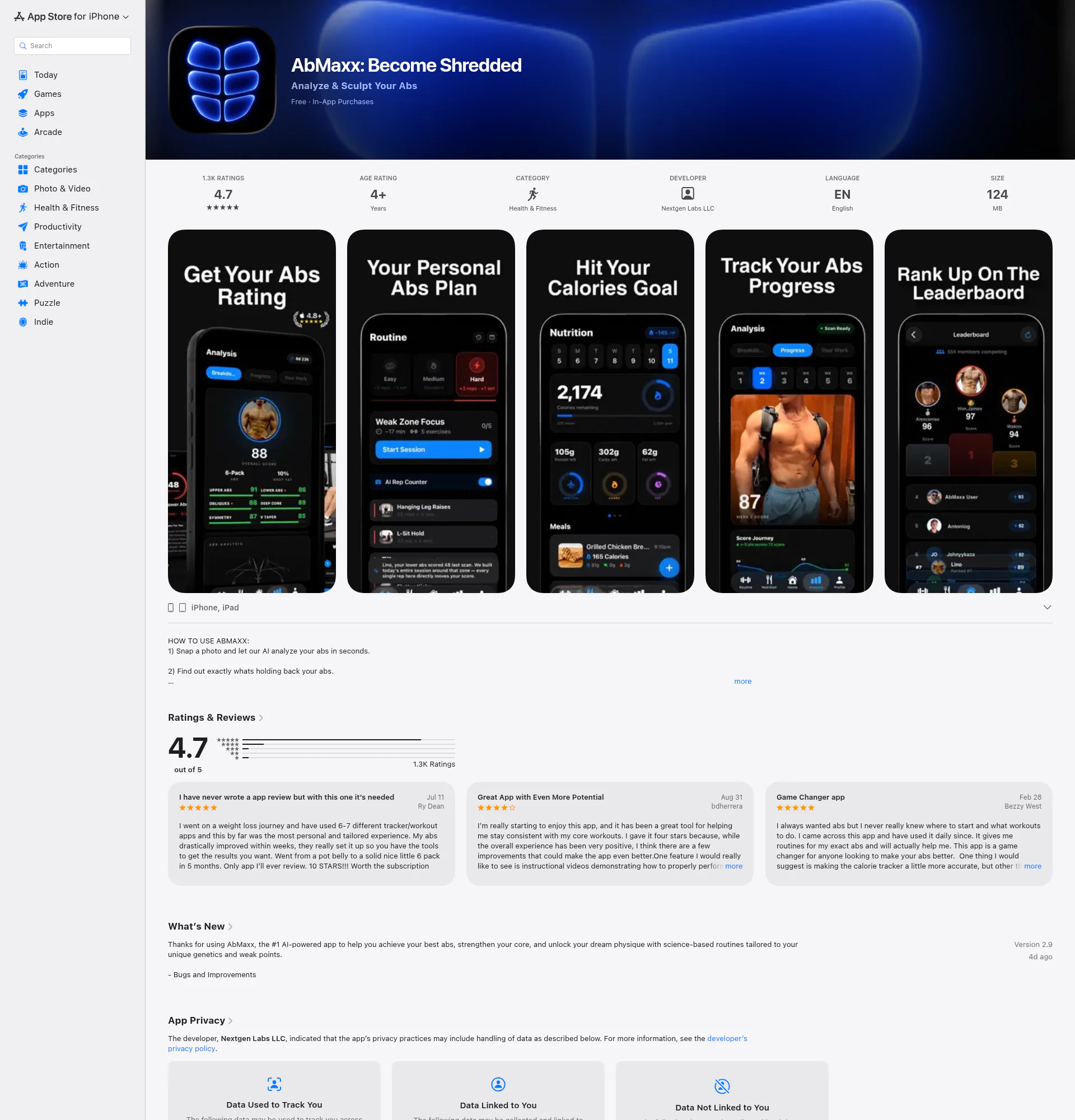 AbMaxx landing page