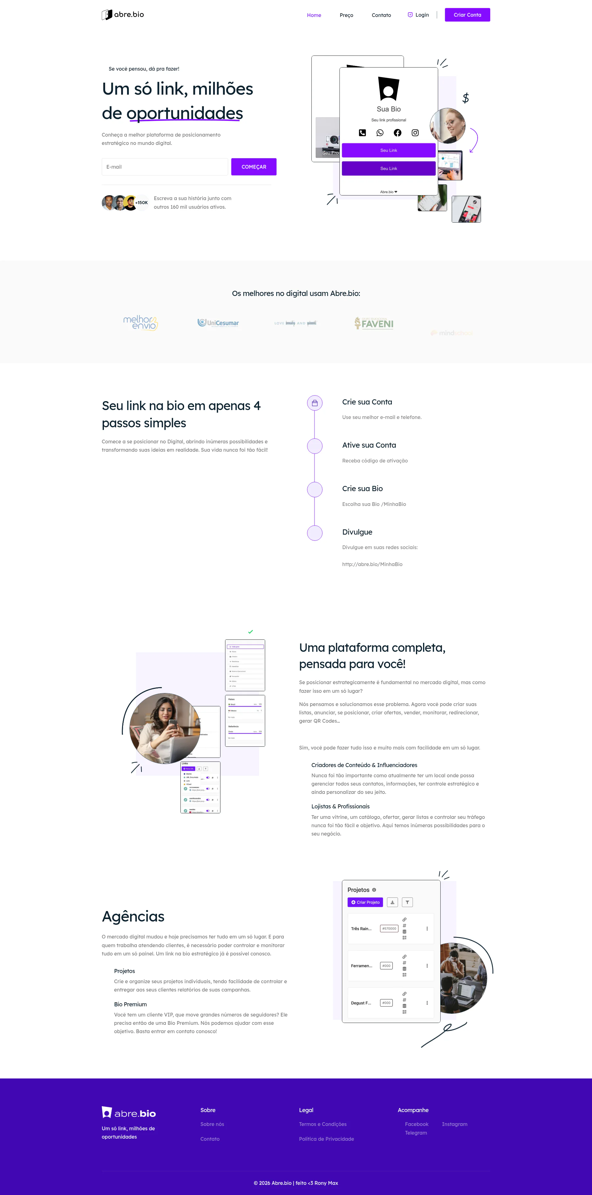 Abre.bio website