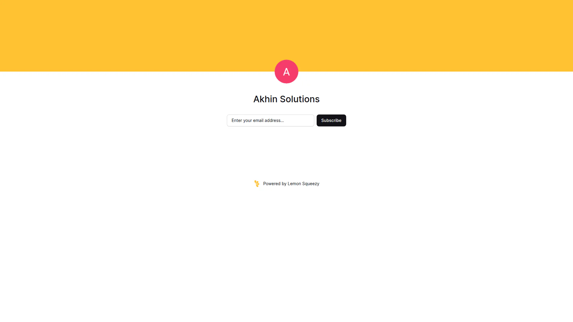 Akhin Solutions landing page