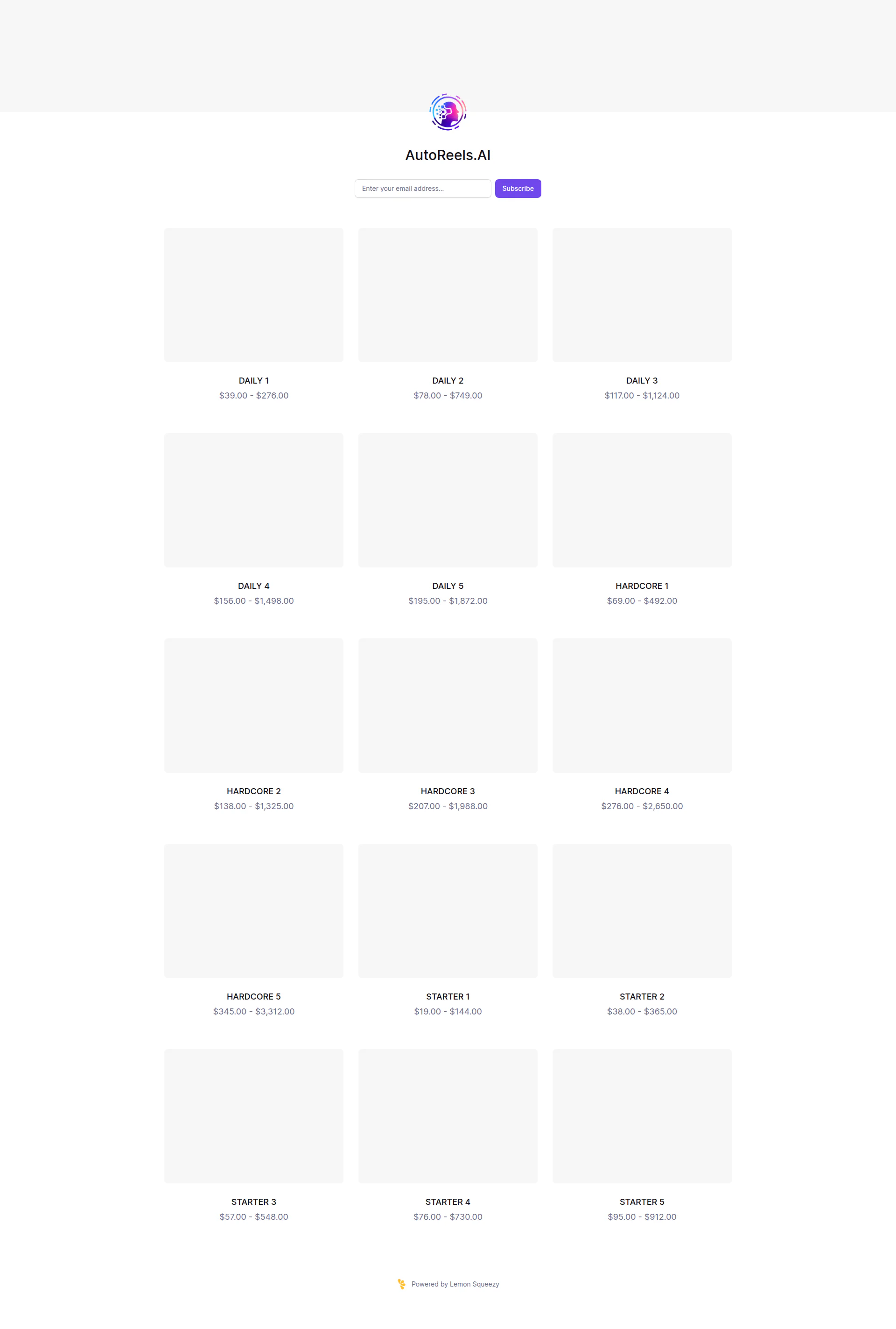 AutoReels.AI landing page