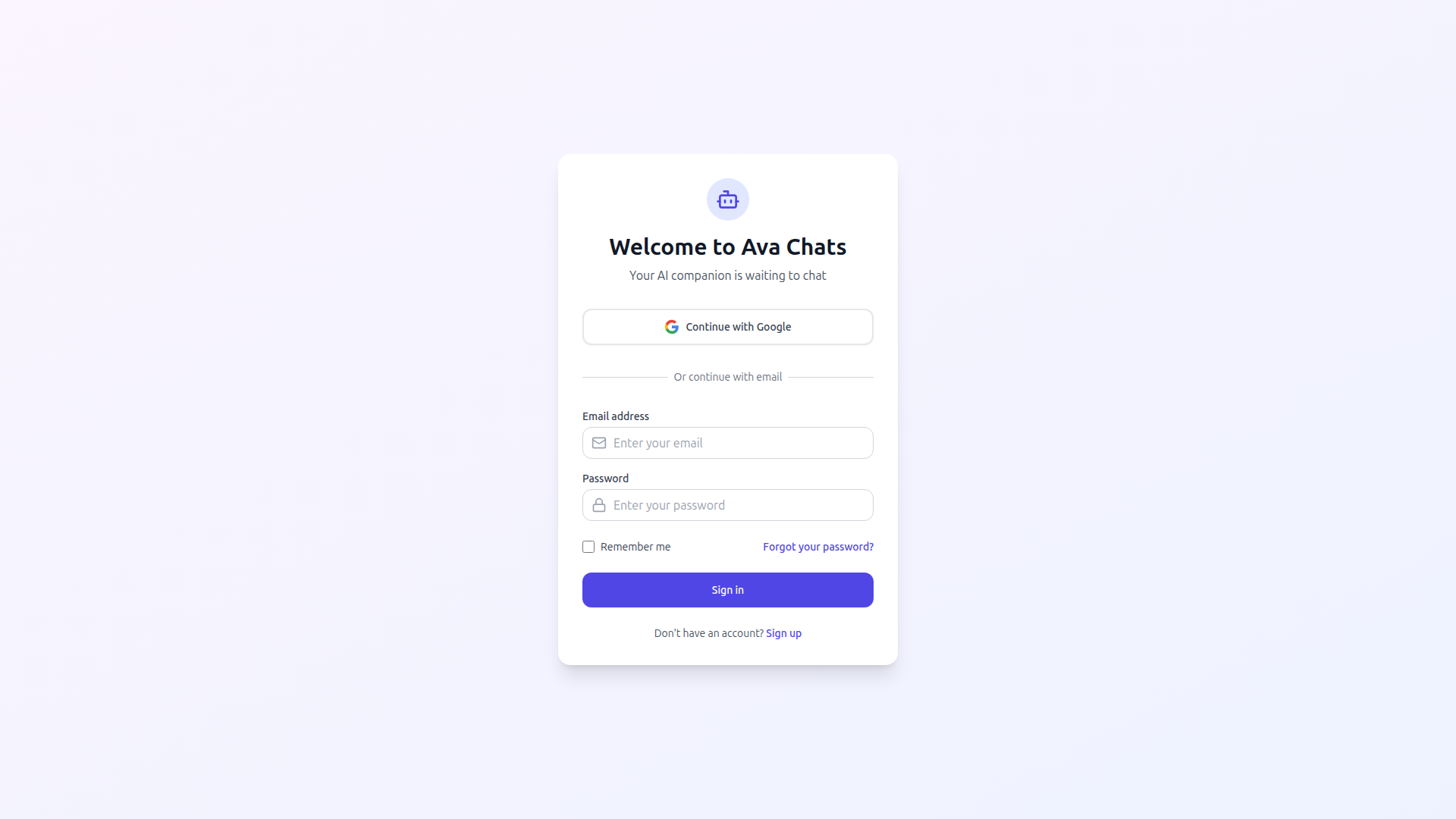 Landing page screenshot for avachats.app, 1920 by 1080 pixels