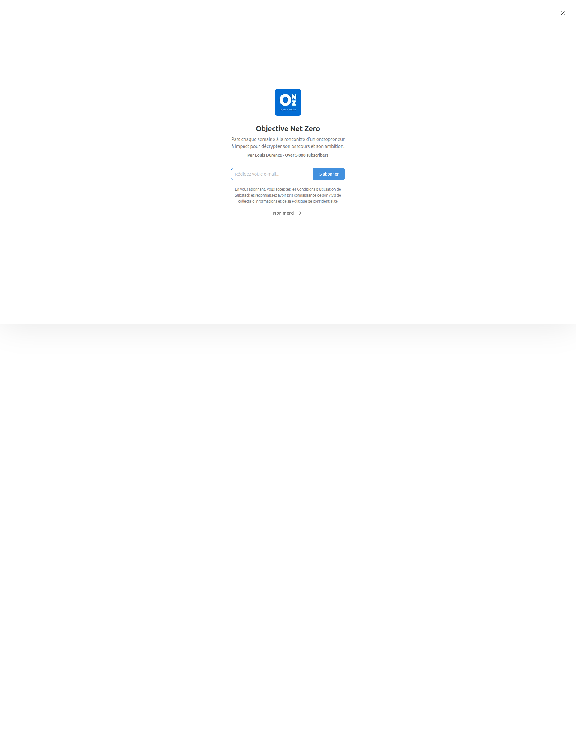 Landing page screenshot for louisdurance.substack.com, 1920 by 2499 pixels