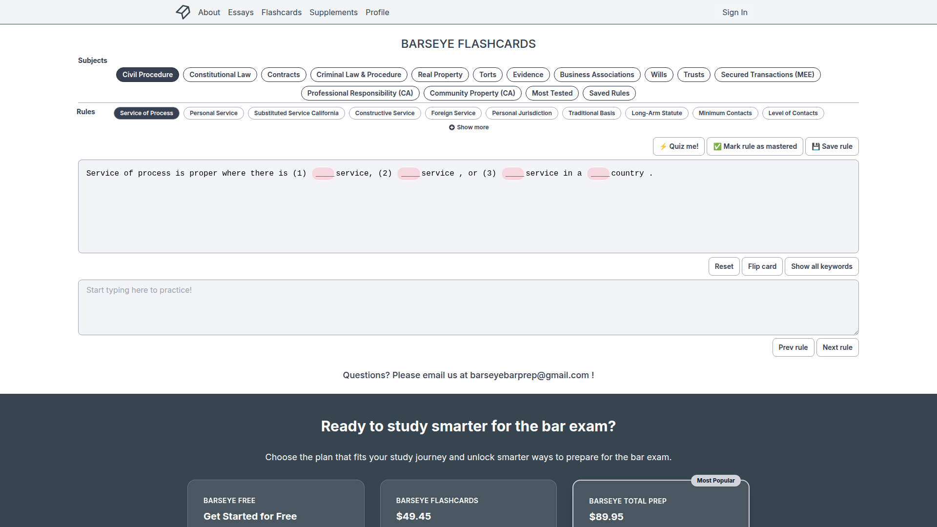 Landing page screenshot for barseye.com, 1920 by 1080 pixels