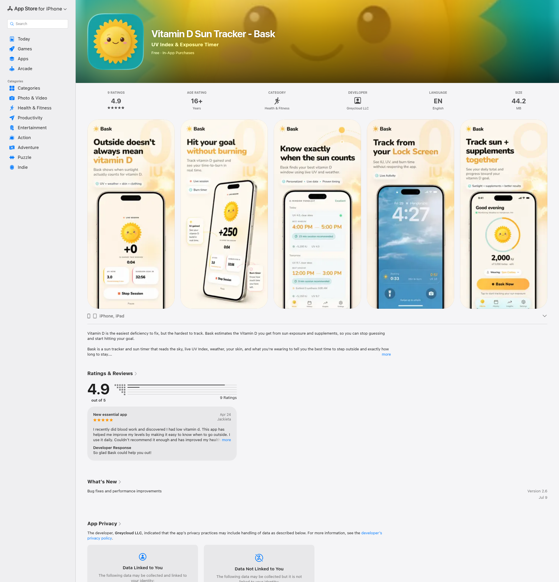 Landing page screenshot for apps.apple.com, 1920 by 2000 pixels