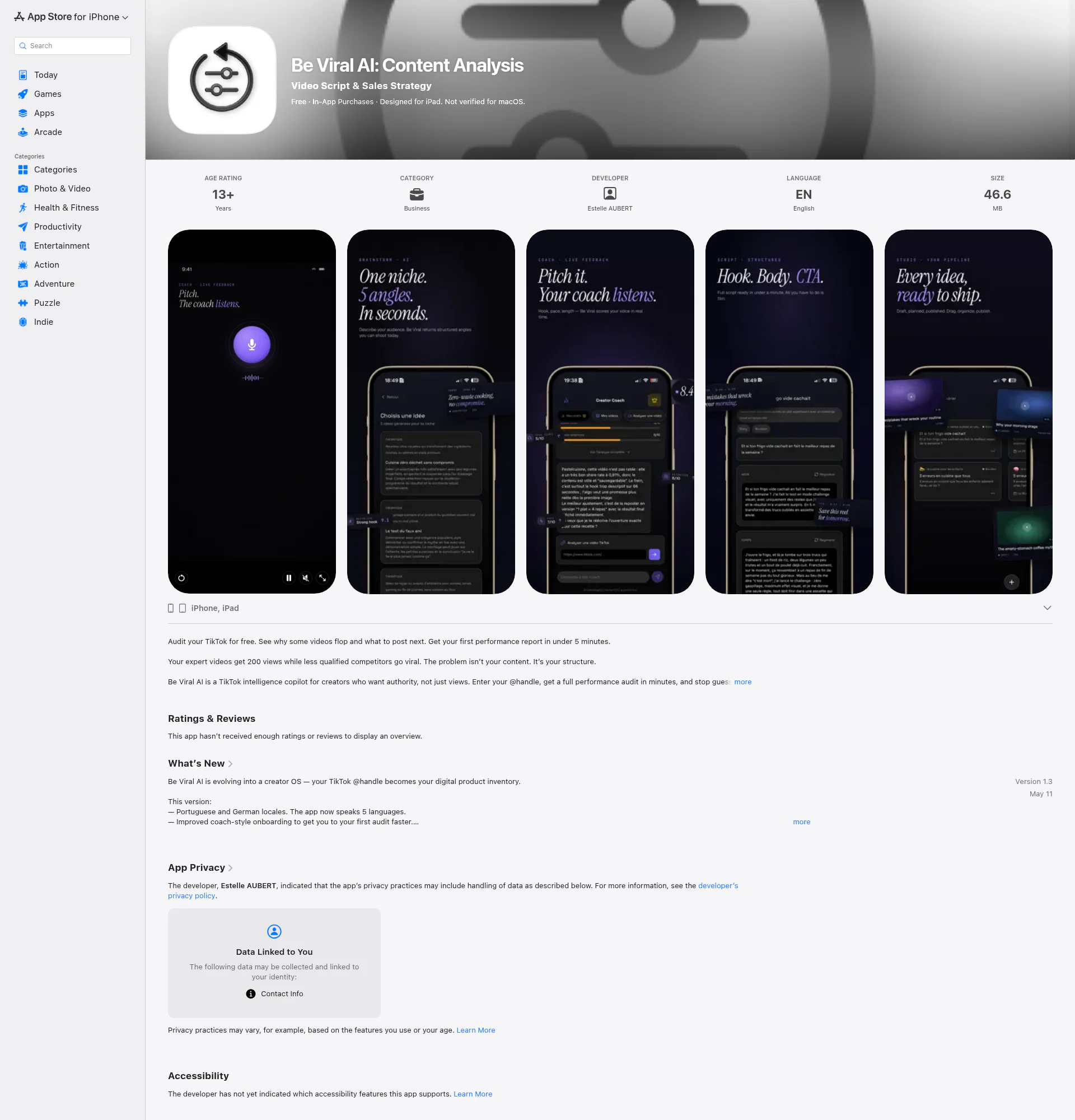 Be Viral AI landing page