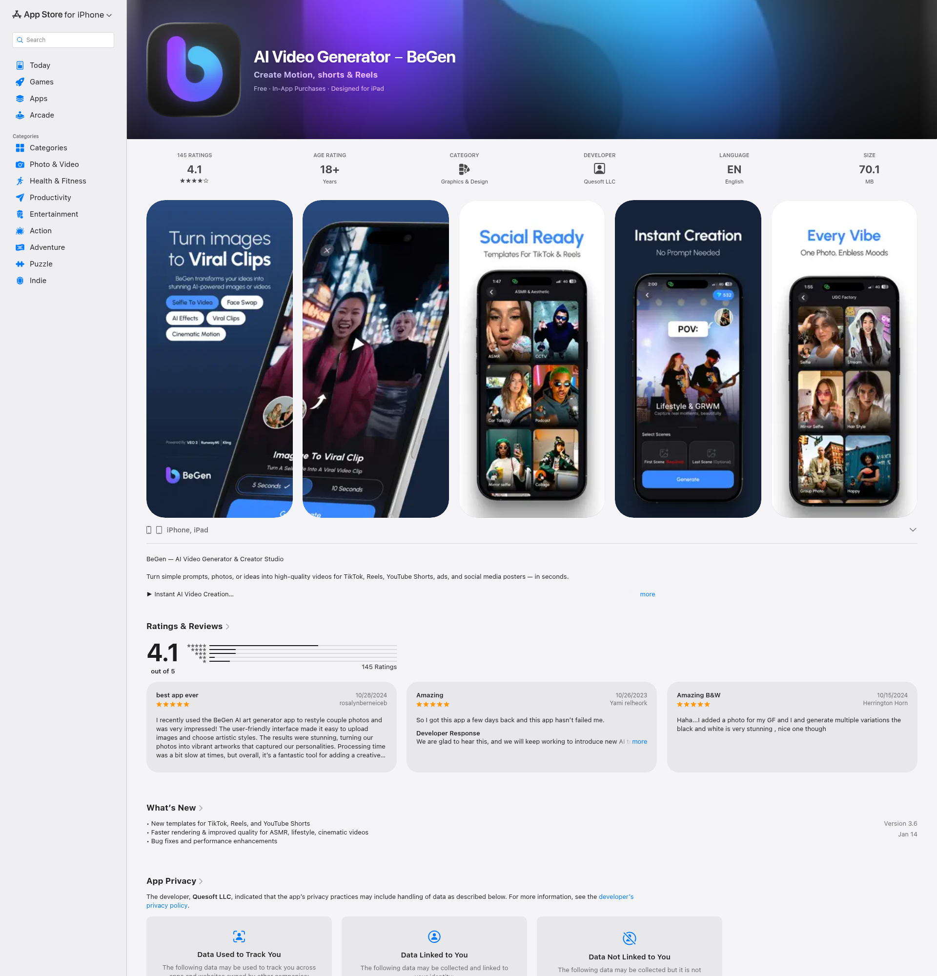 Landing page screenshot for apps.apple.com, 1920 by 2000 pixels