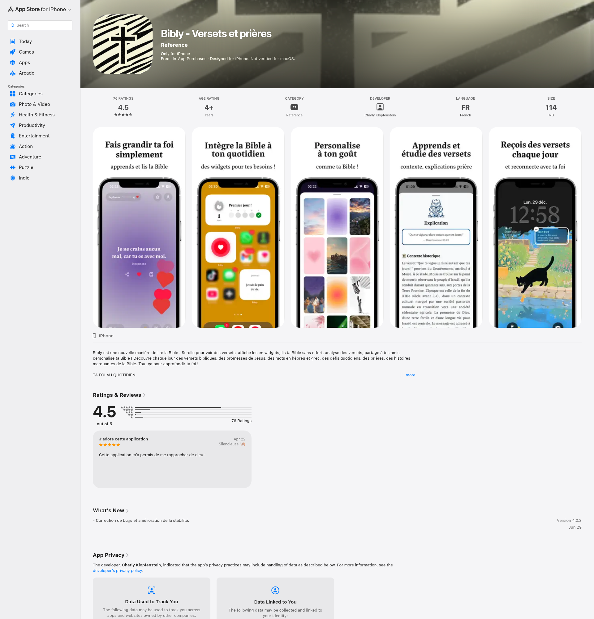 Landing page screenshot for apps.apple.com, 1920 by 2000 pixels