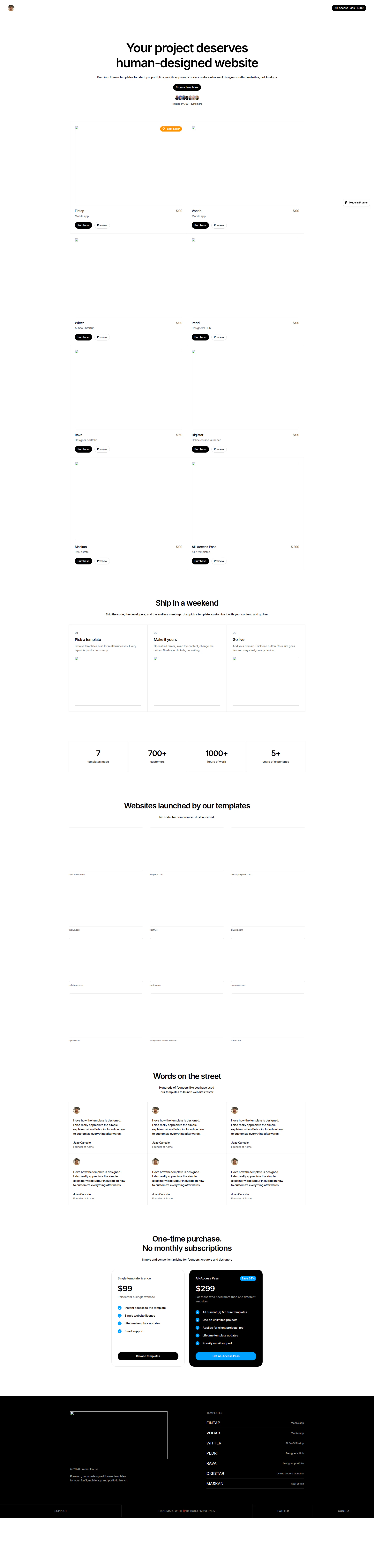 Bobur Mavlonov landing page