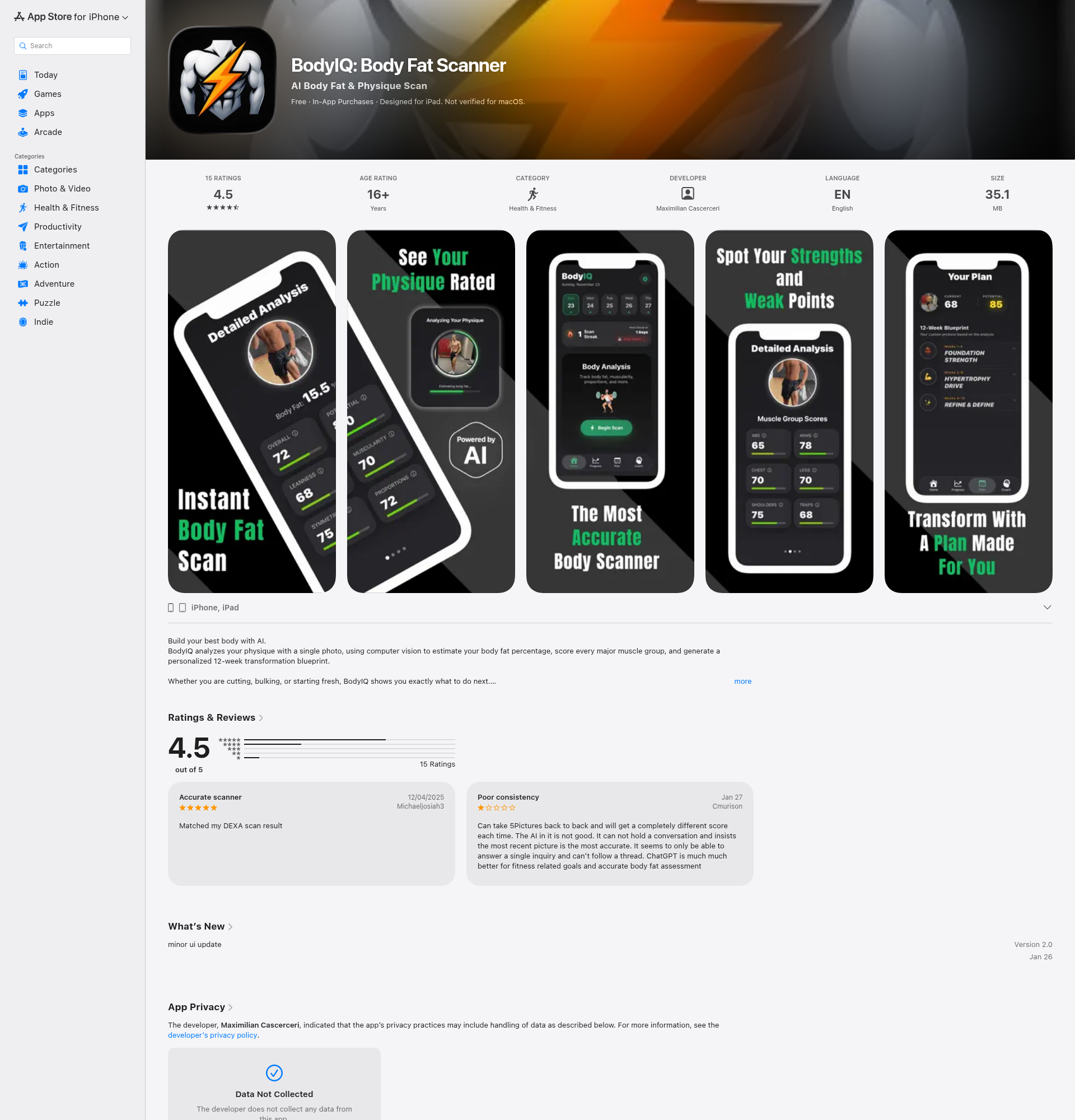 Landing page screenshot for apps.apple.com, 1920 by 2000 pixels