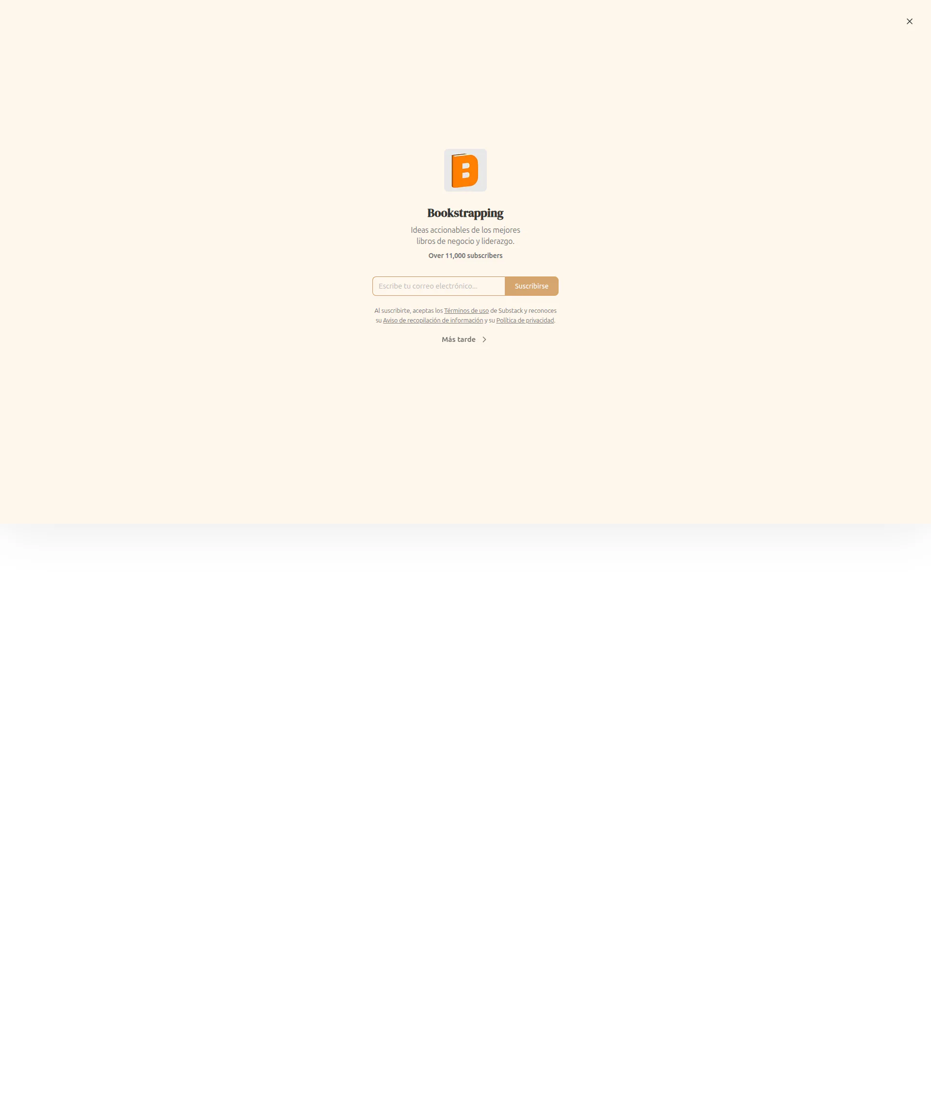 Bookstrapping landing page