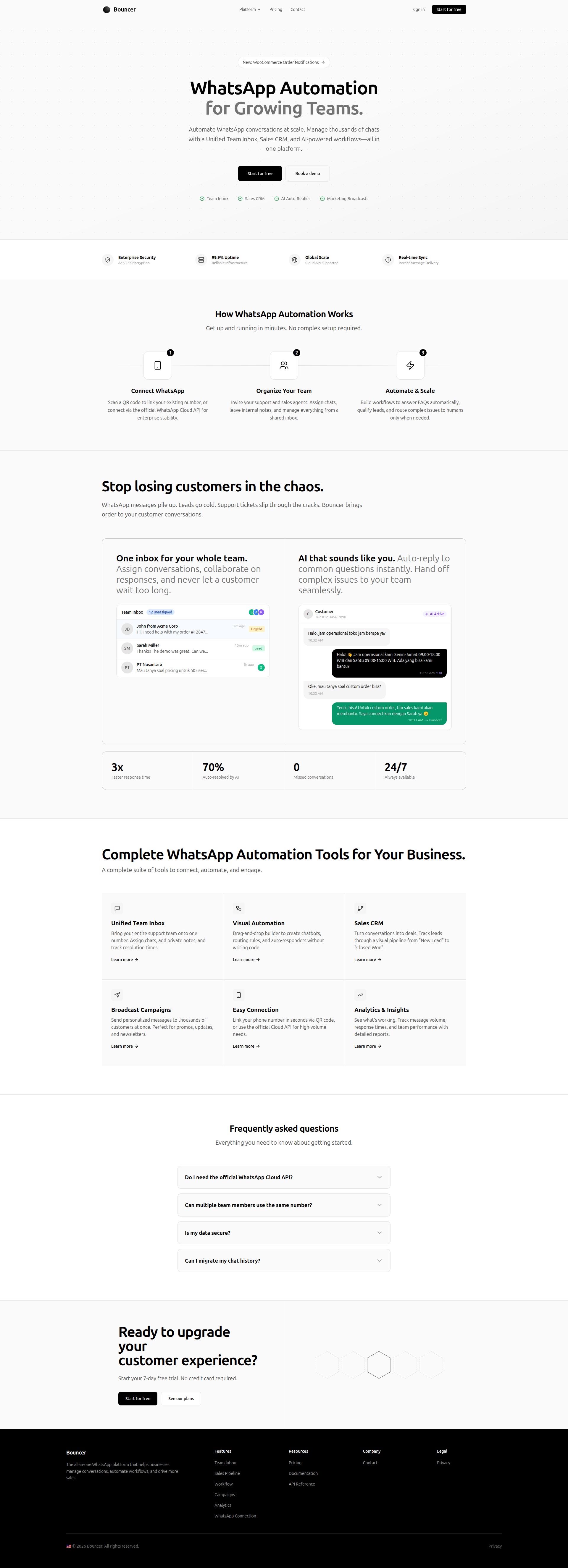 Landing page screenshot for bouncer.my, 1920 by 5304 pixels