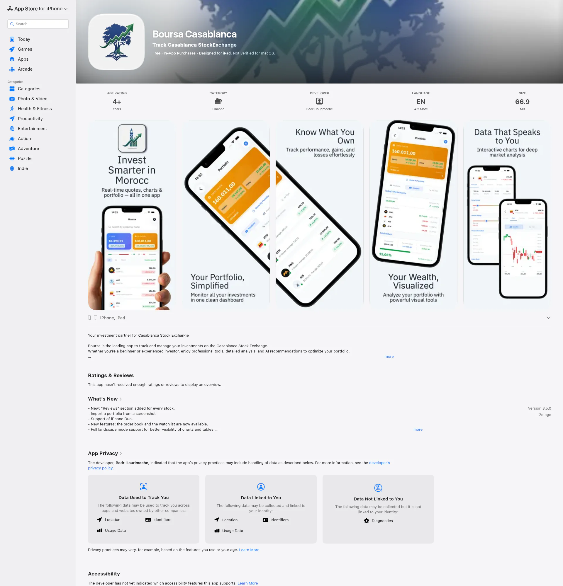 Boursa Casablanca landing page