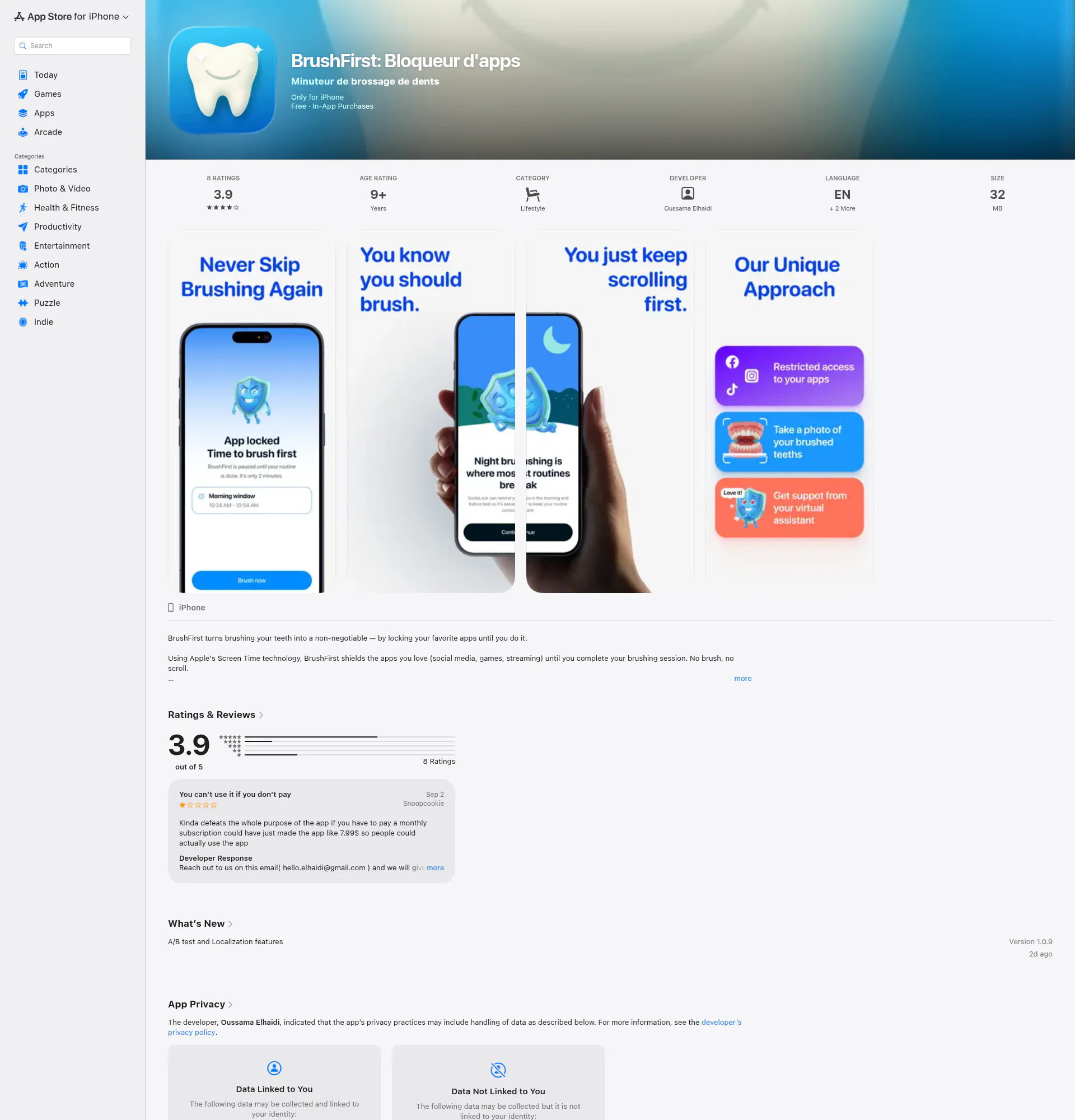 BrushFirst - Brush Then Scroll landing page