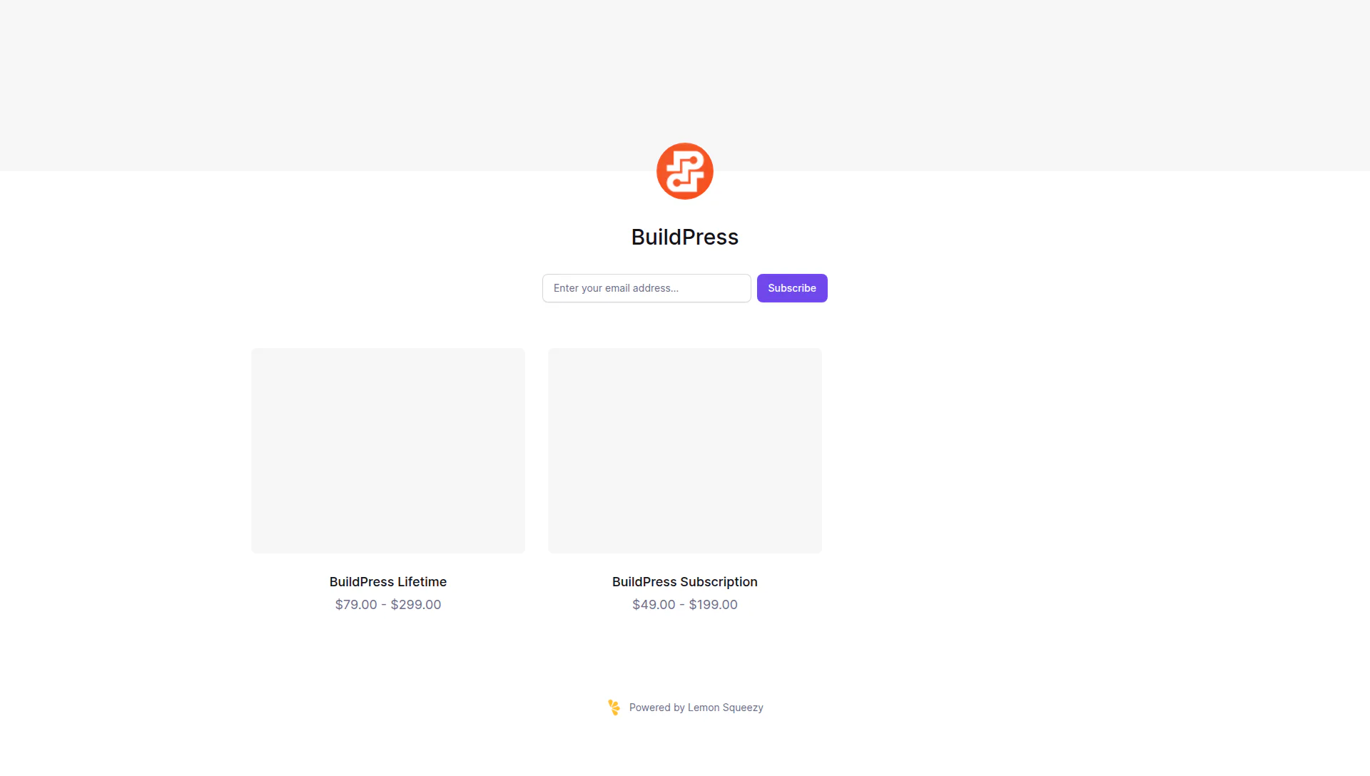 BuildPress landing page