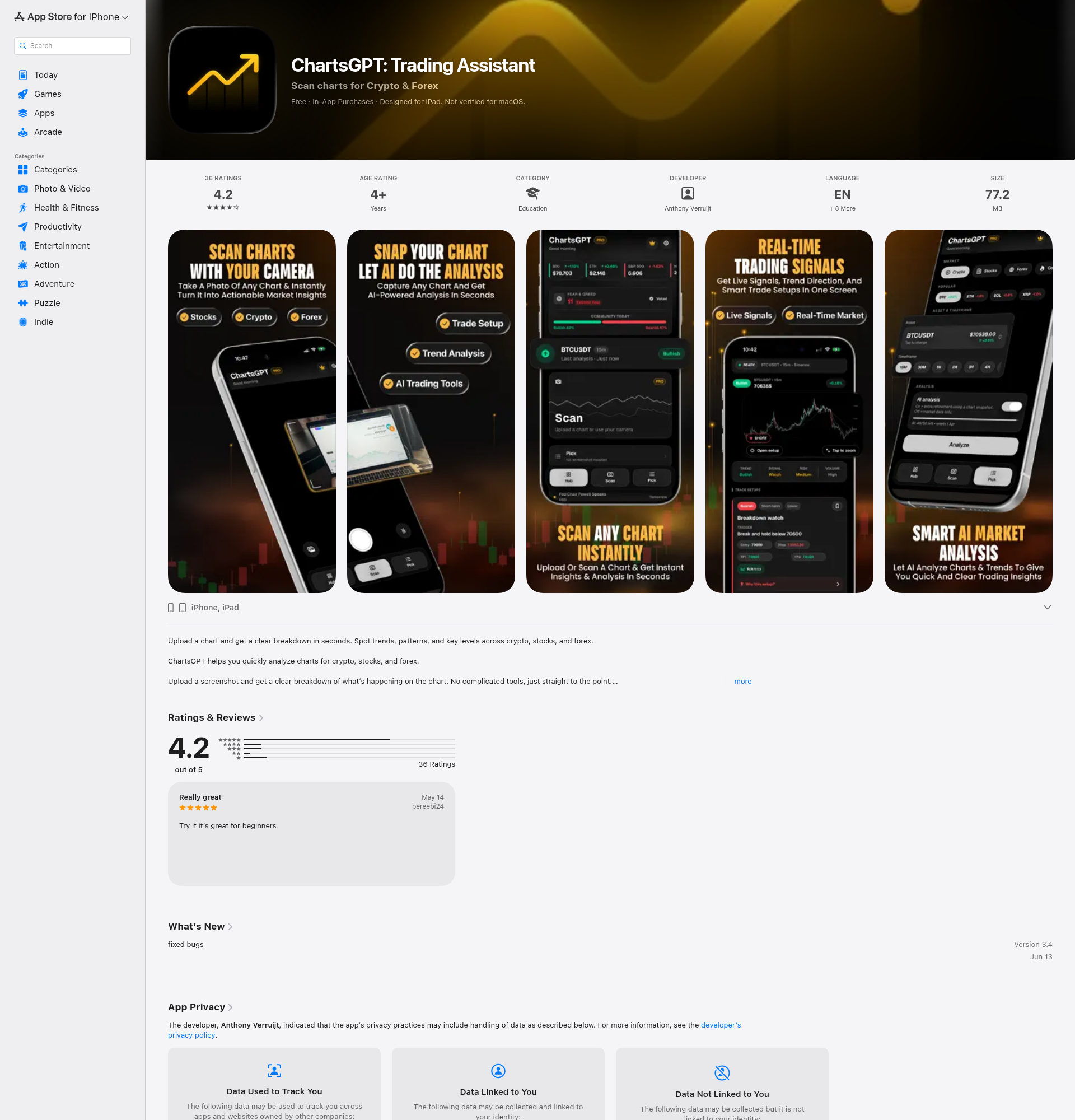 Landing page screenshot for apps.apple.com, 1920 by 2000 pixels