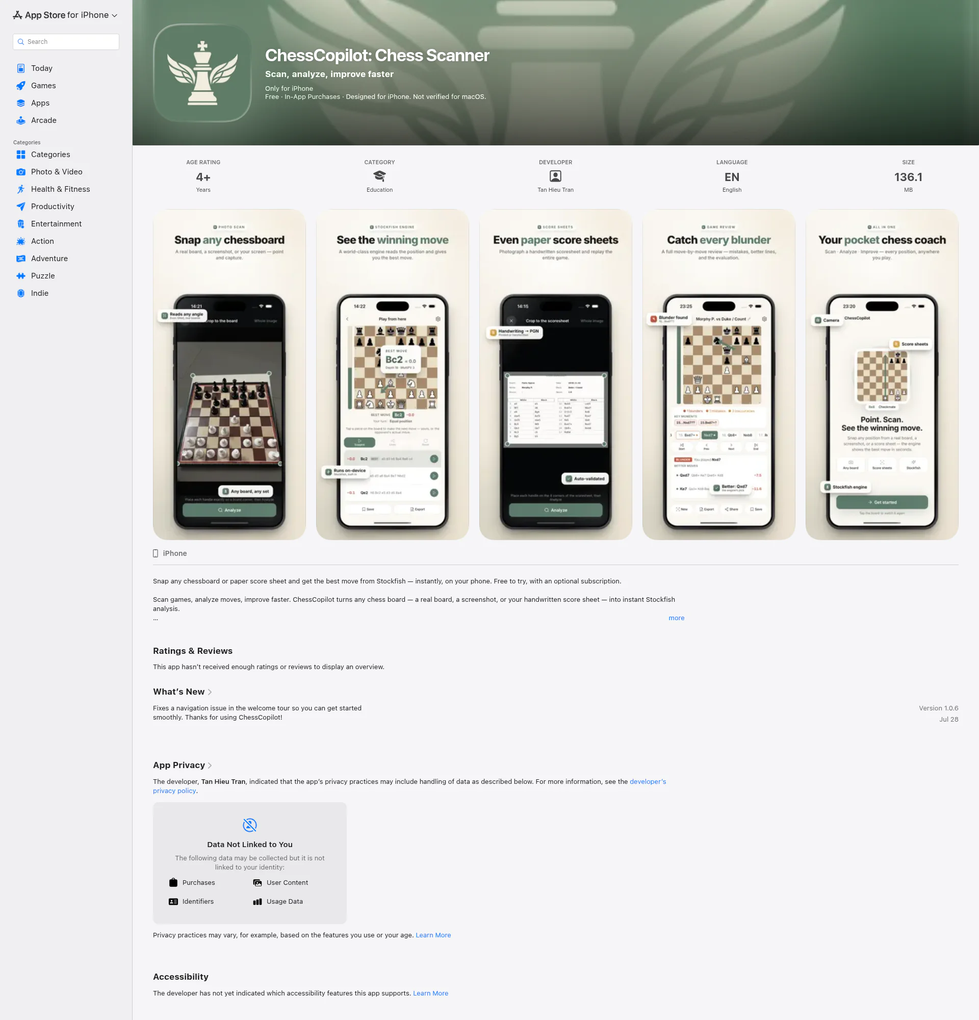 ChessCopilot landing page