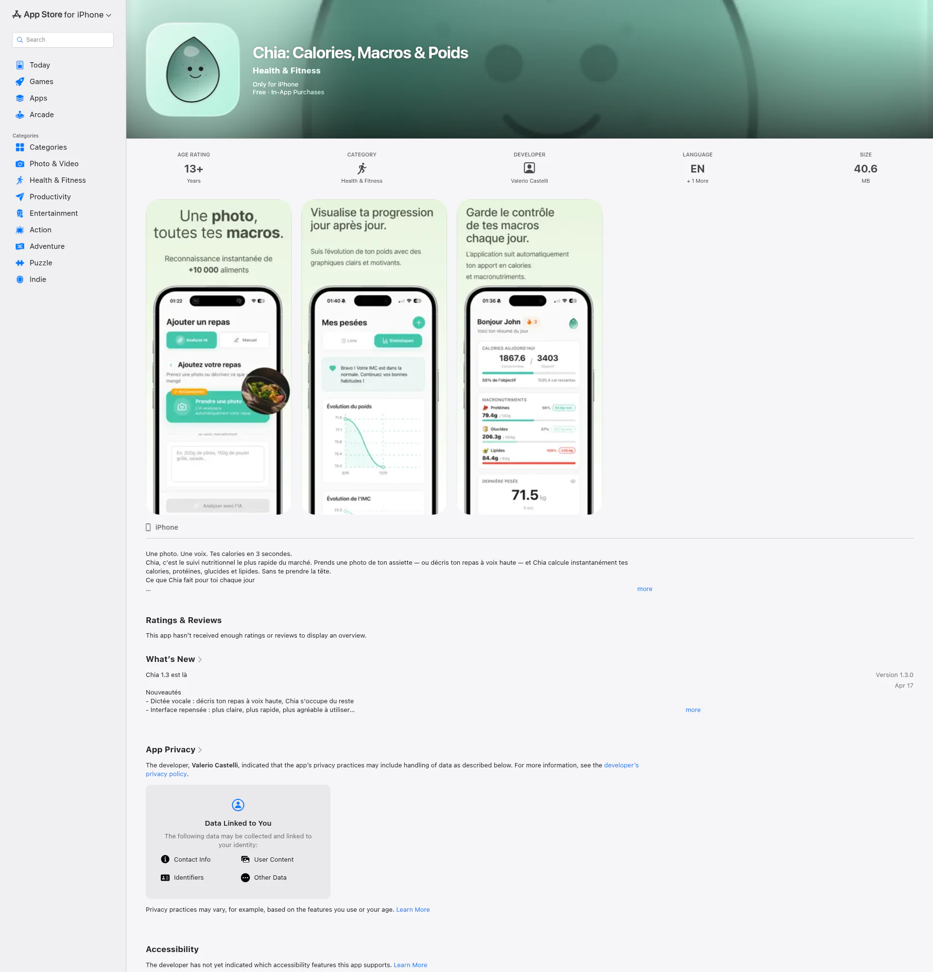 Chia landing page
