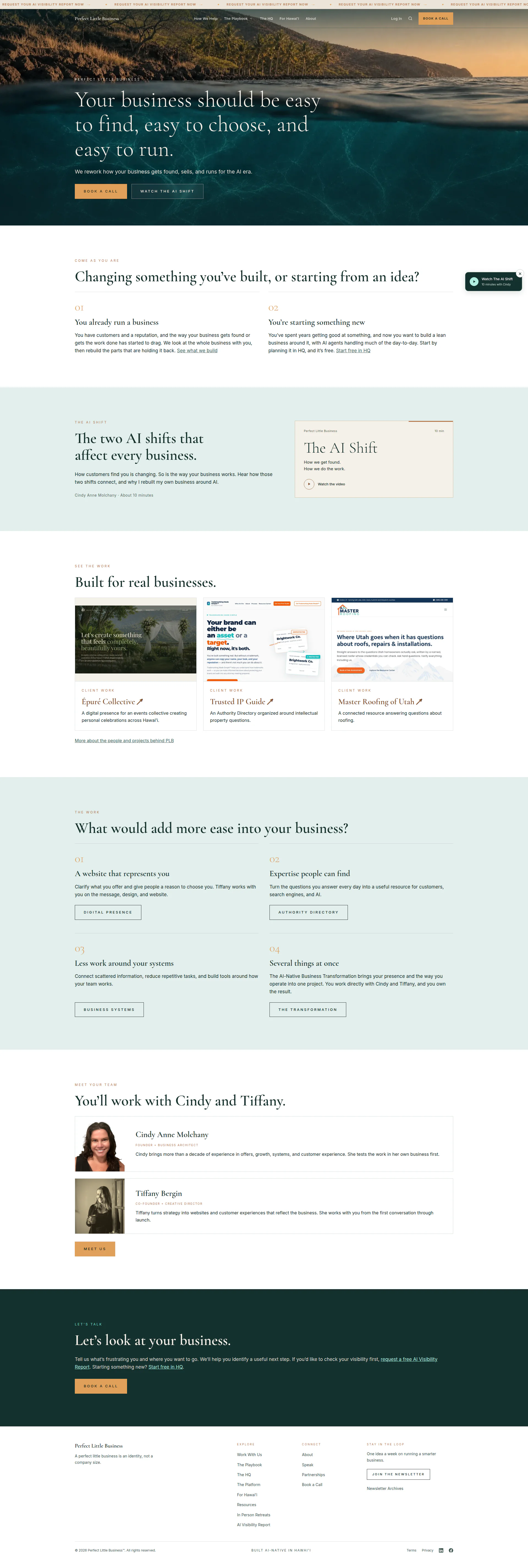 Perfect Little Business website