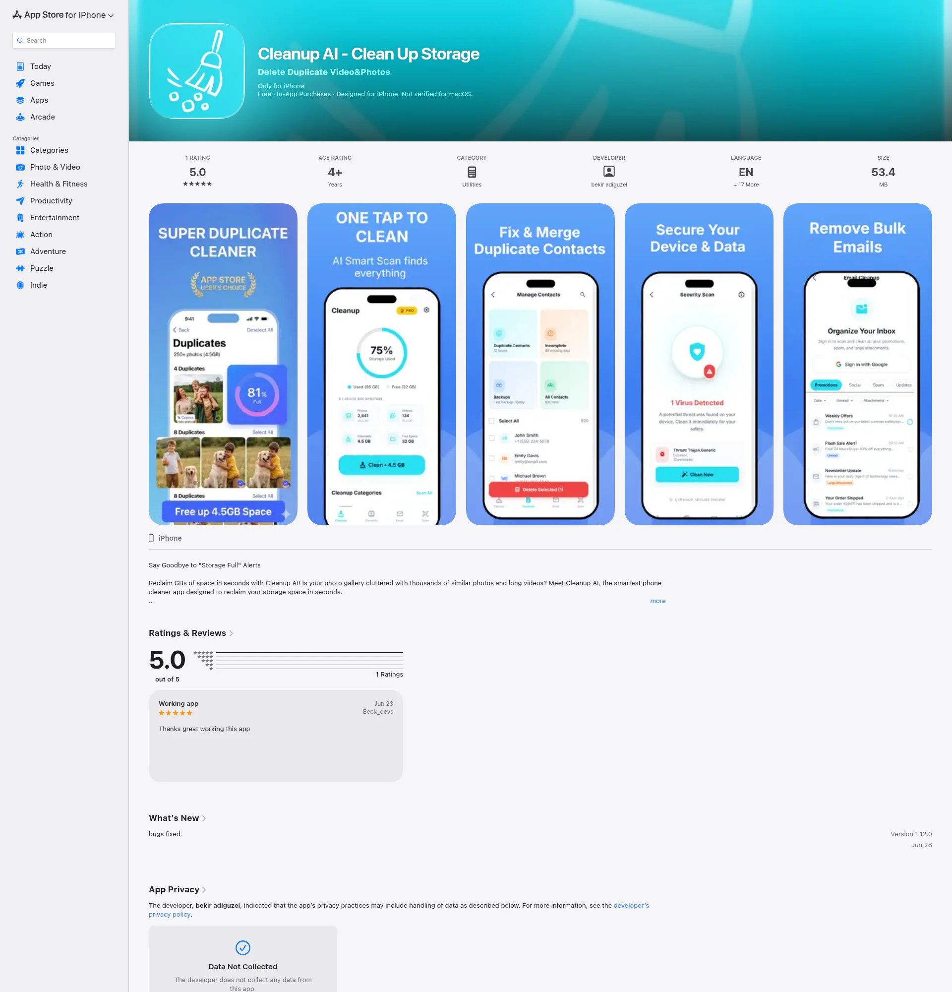 Cleaner Ai landing page