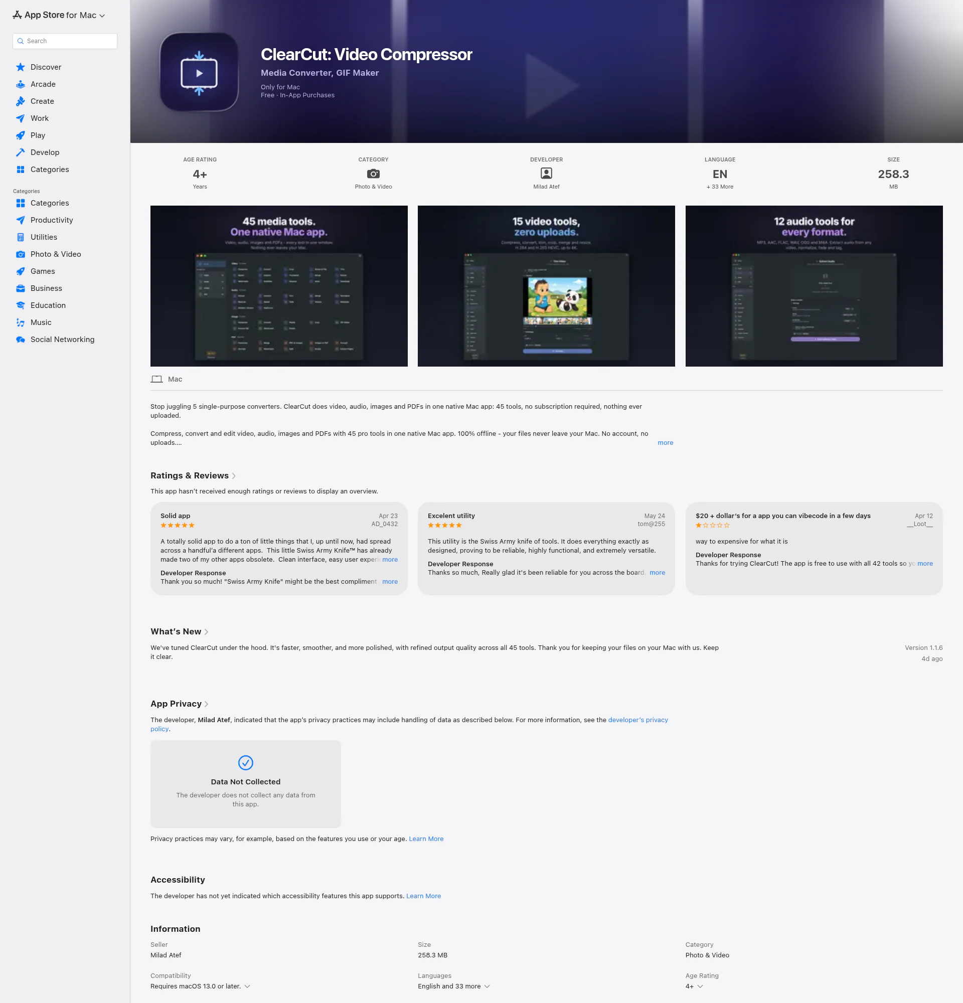 ClearCut landing page