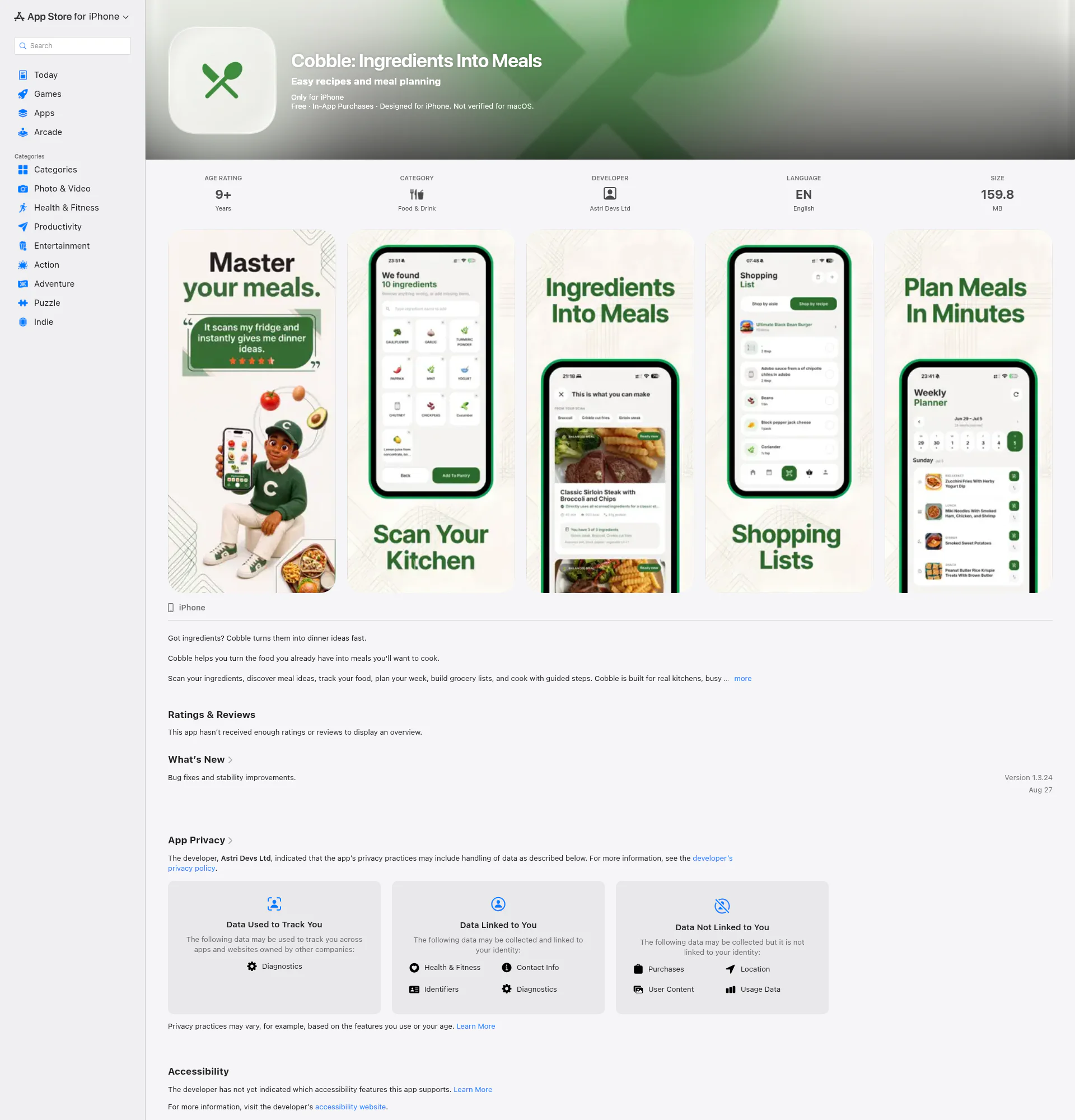 Cobble landing page