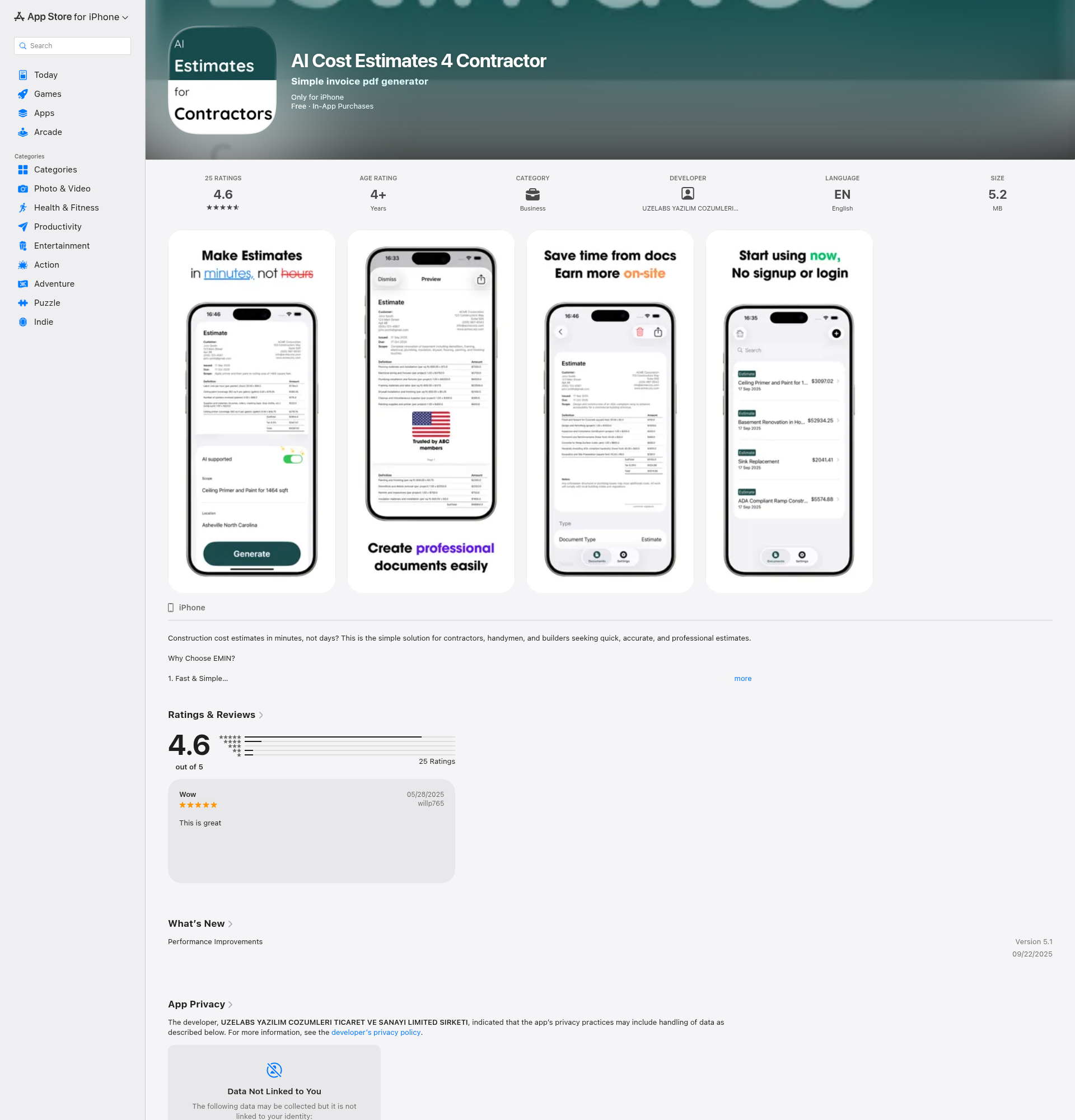Landing page screenshot for apps.apple.com, 1920 by 2000 pixels