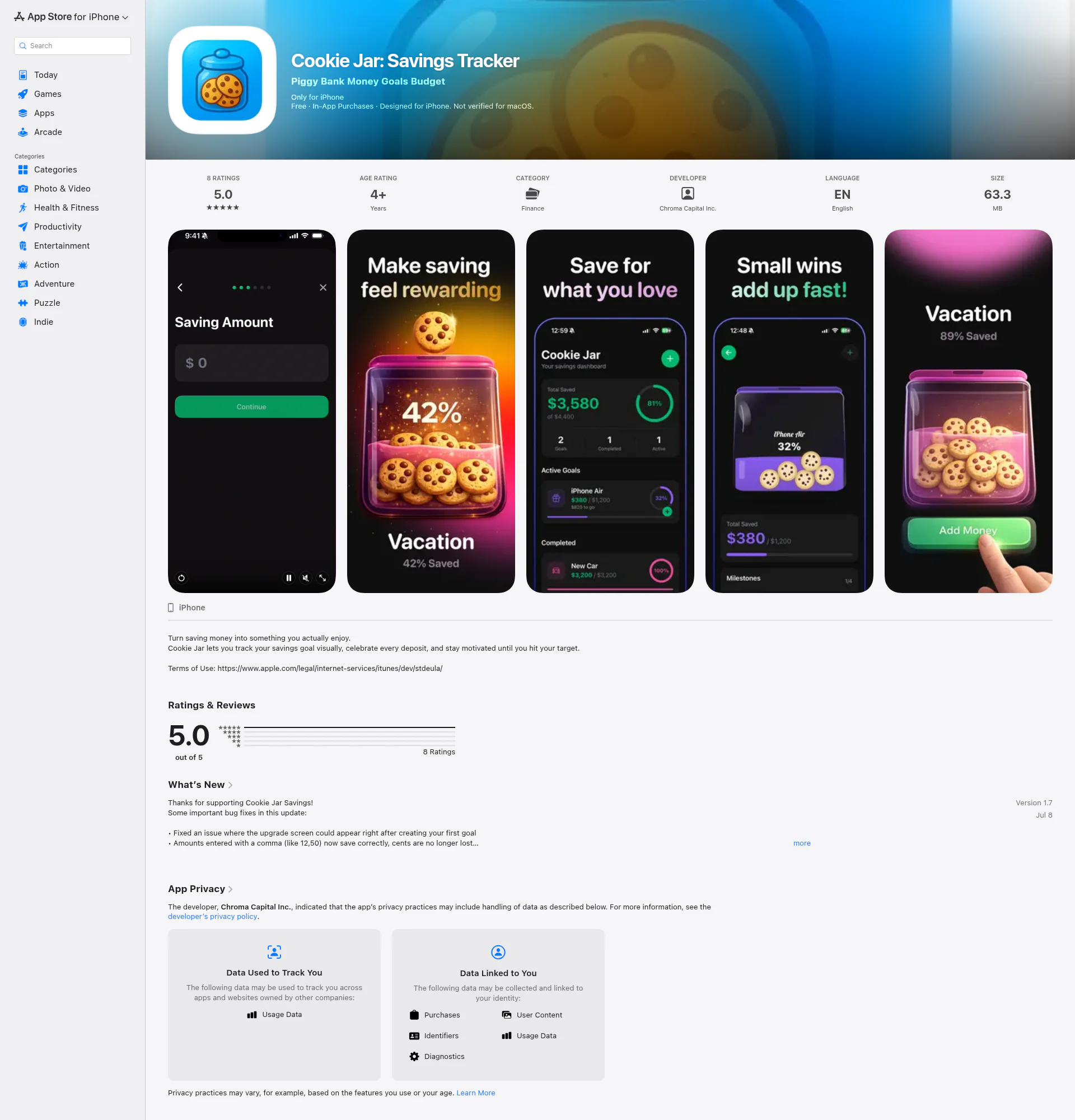 Cookie Jar landing page