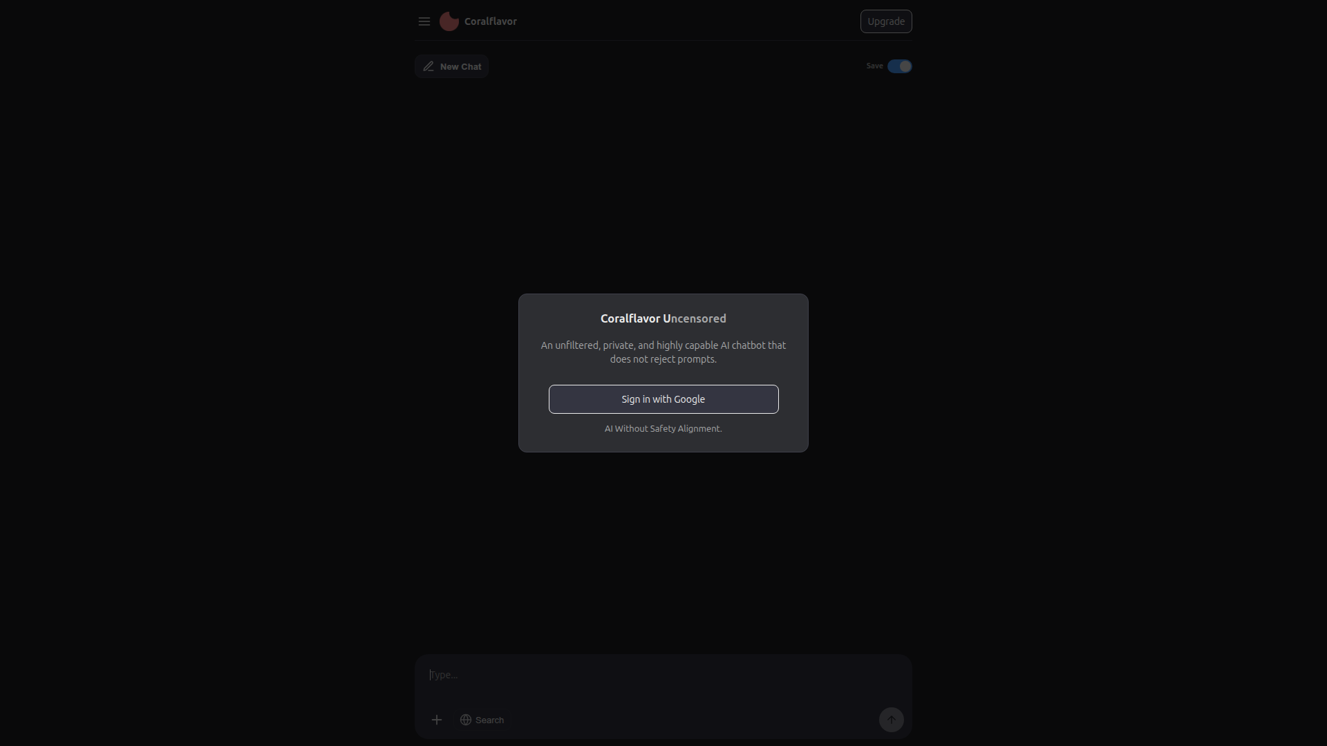 Landing page screenshot for coralflavor.com, 1920 by 1080 pixels