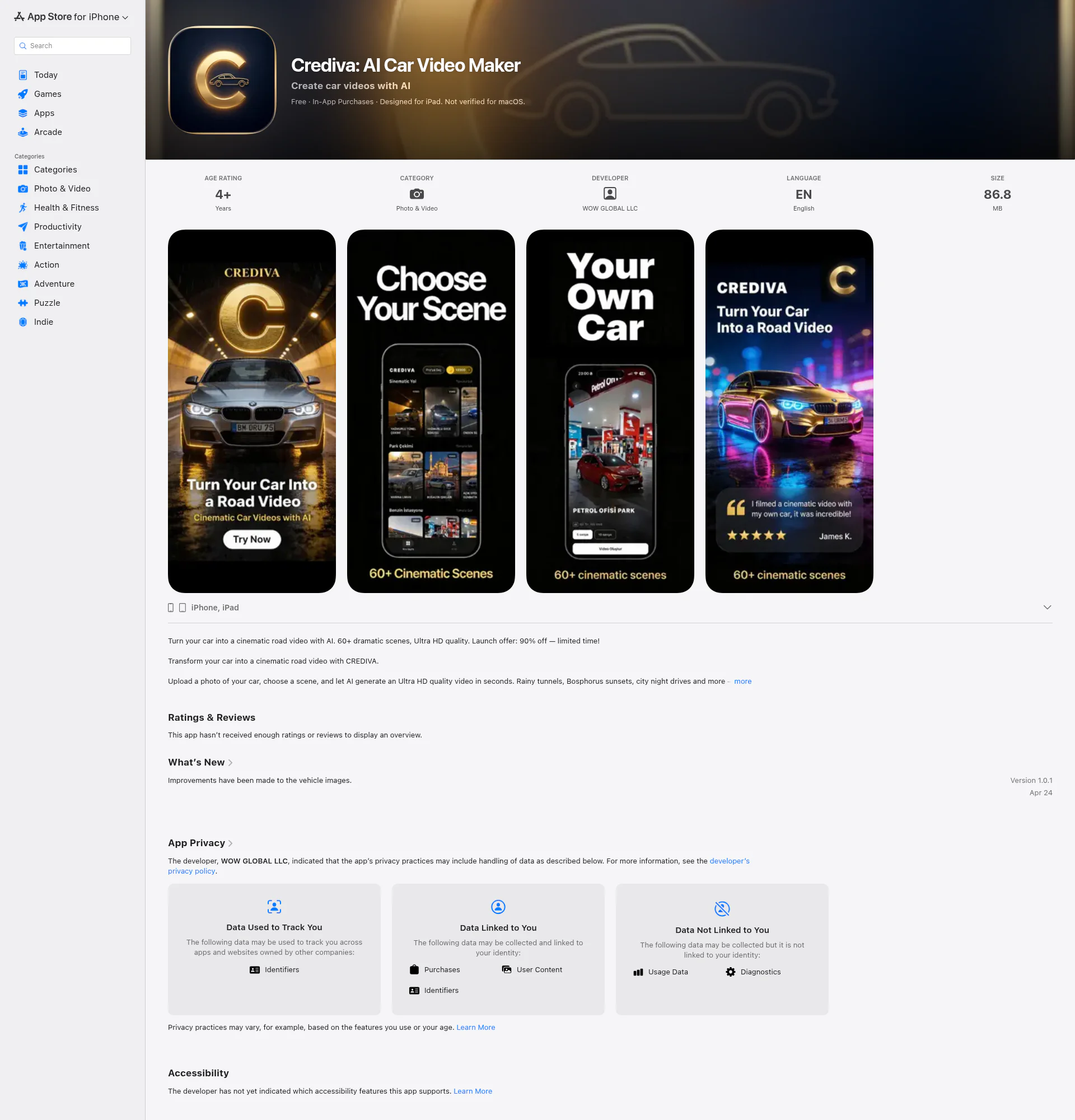 Crediva landing page