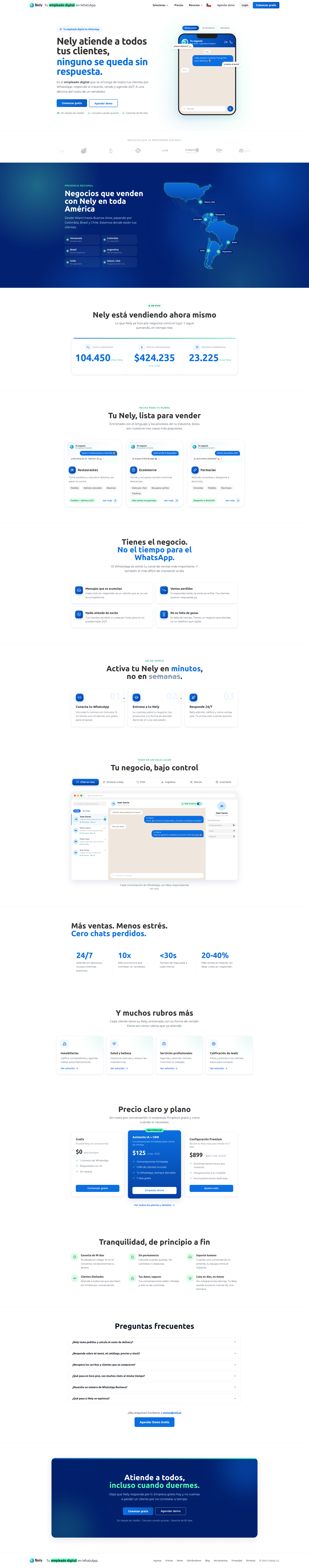 Landing page screenshot for nely.ai, 1920 by 9748 pixels