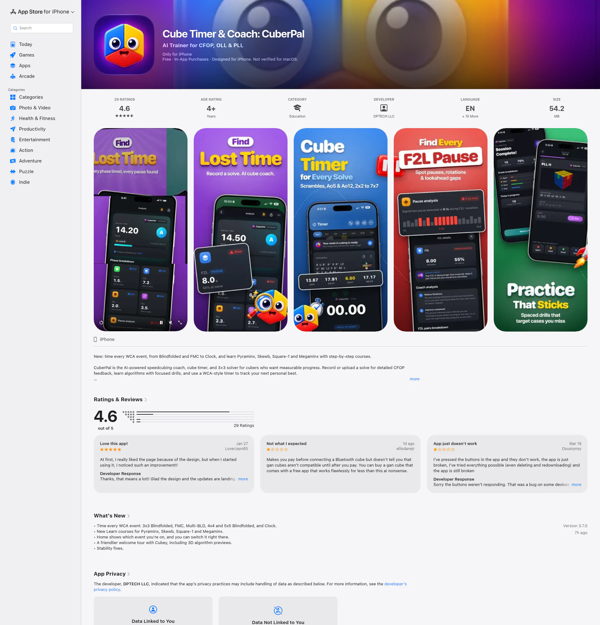 CuberPal landing page