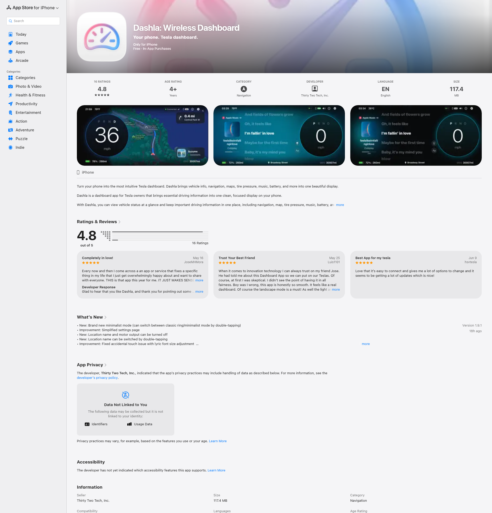 Landing page screenshot for apps.apple.com, 1920 by 2000 pixels