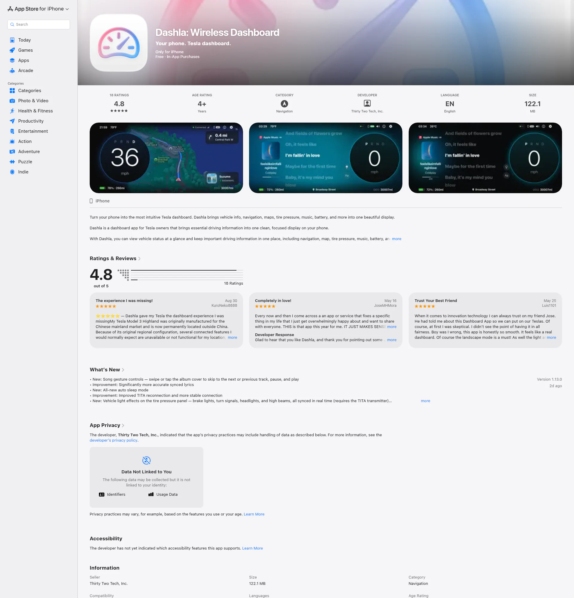 Dashla landing page