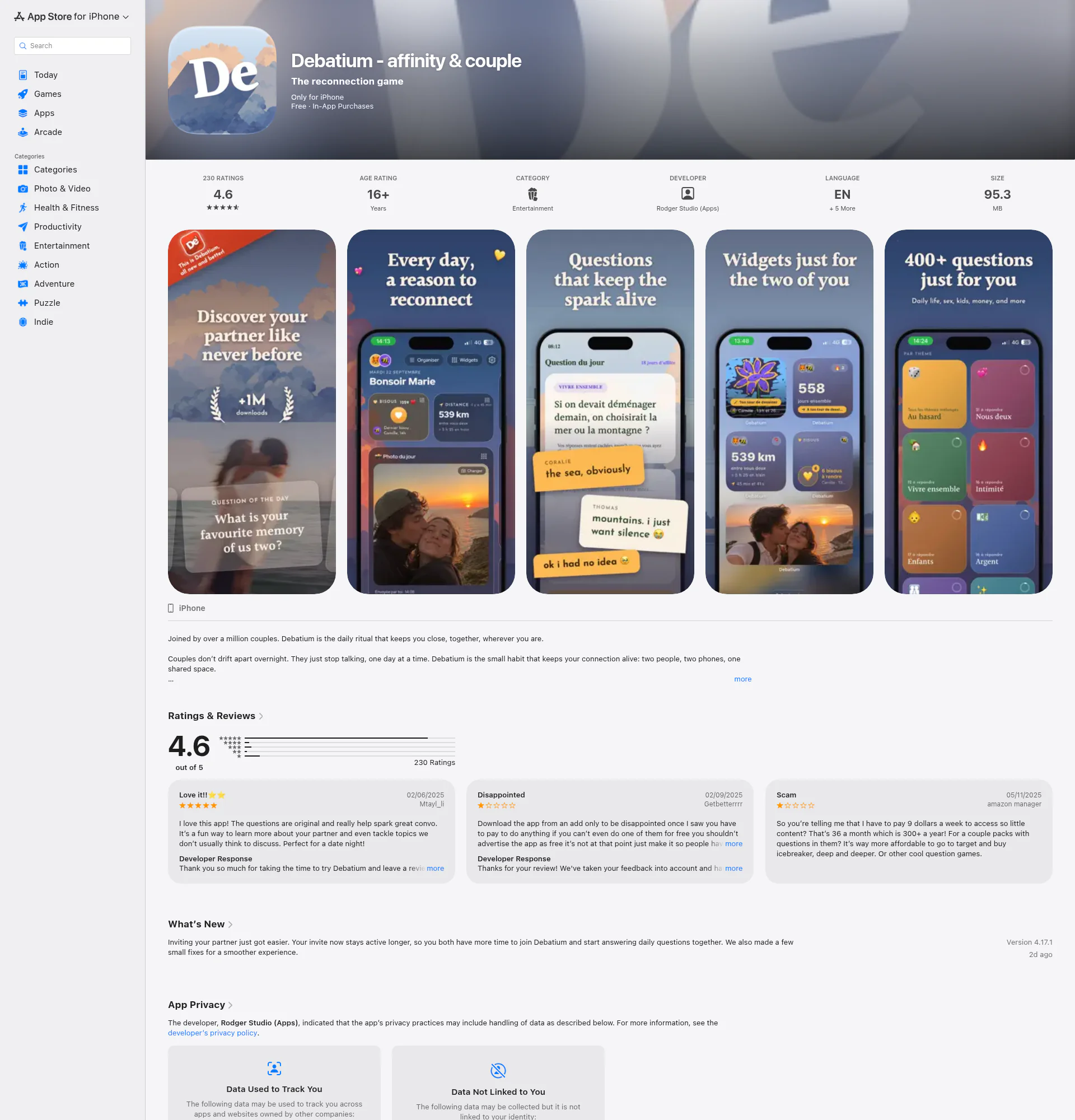 Debatium landing page