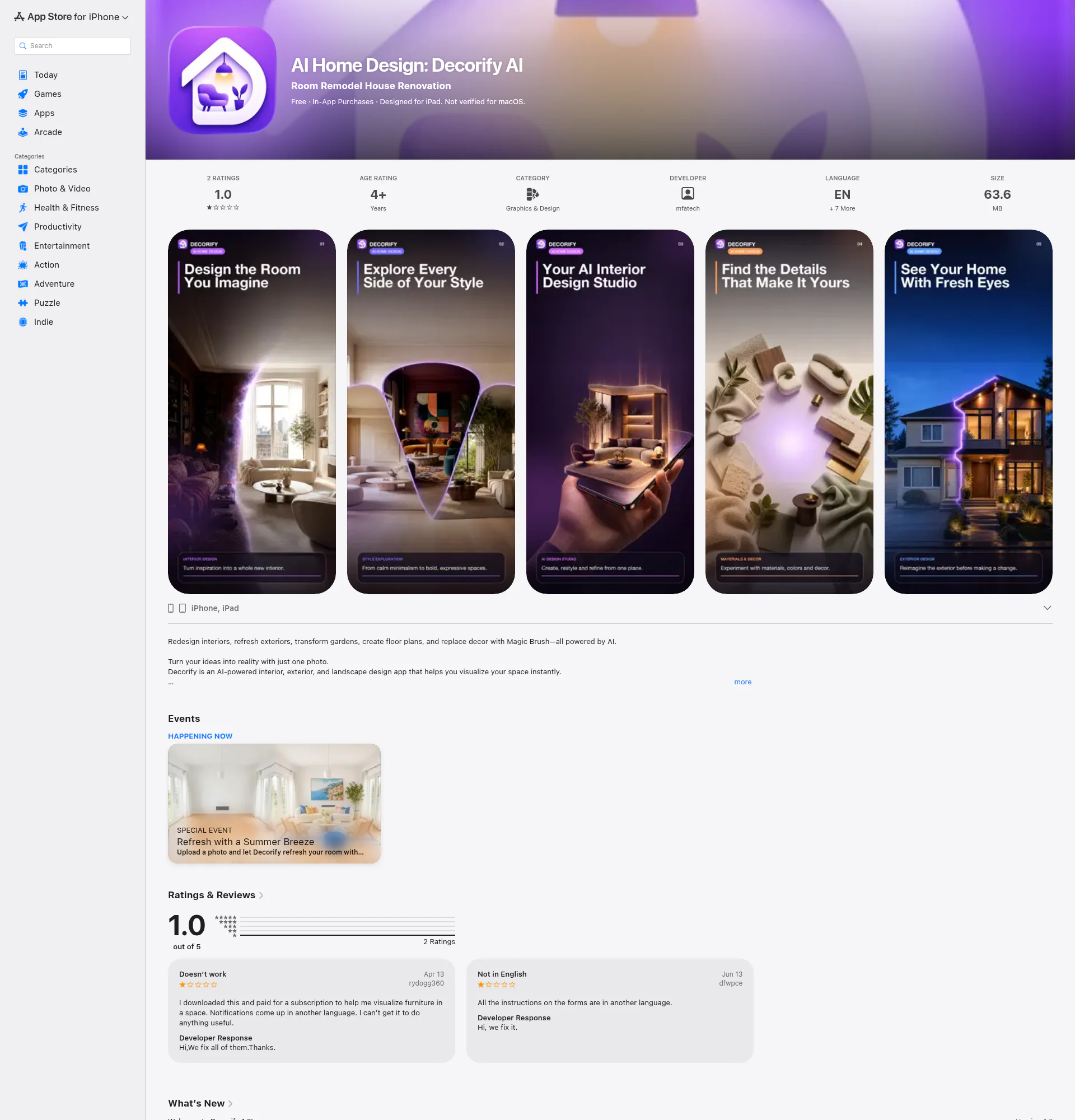 Decorify AI: Interior Design landing page