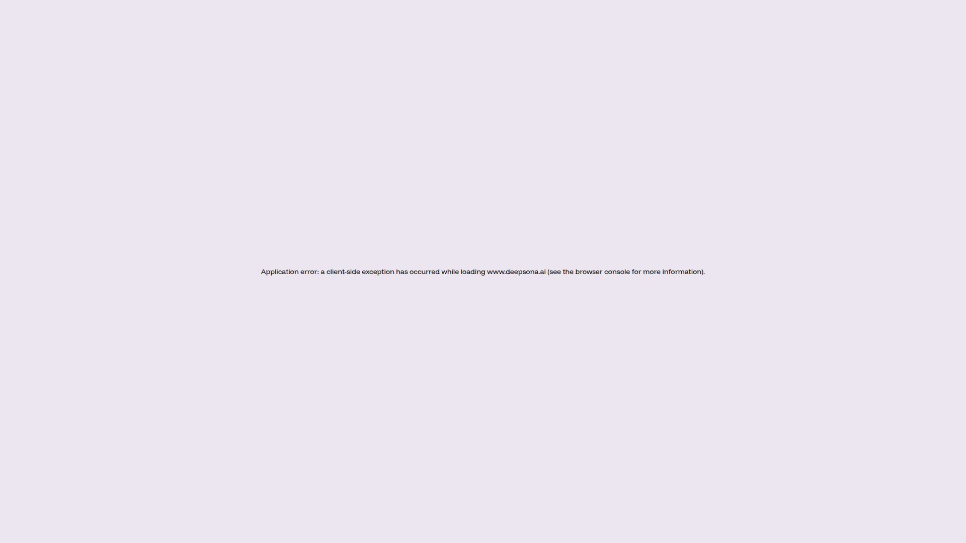 Landing page screenshot for deepsona.ai, 1920 by 1080 pixels