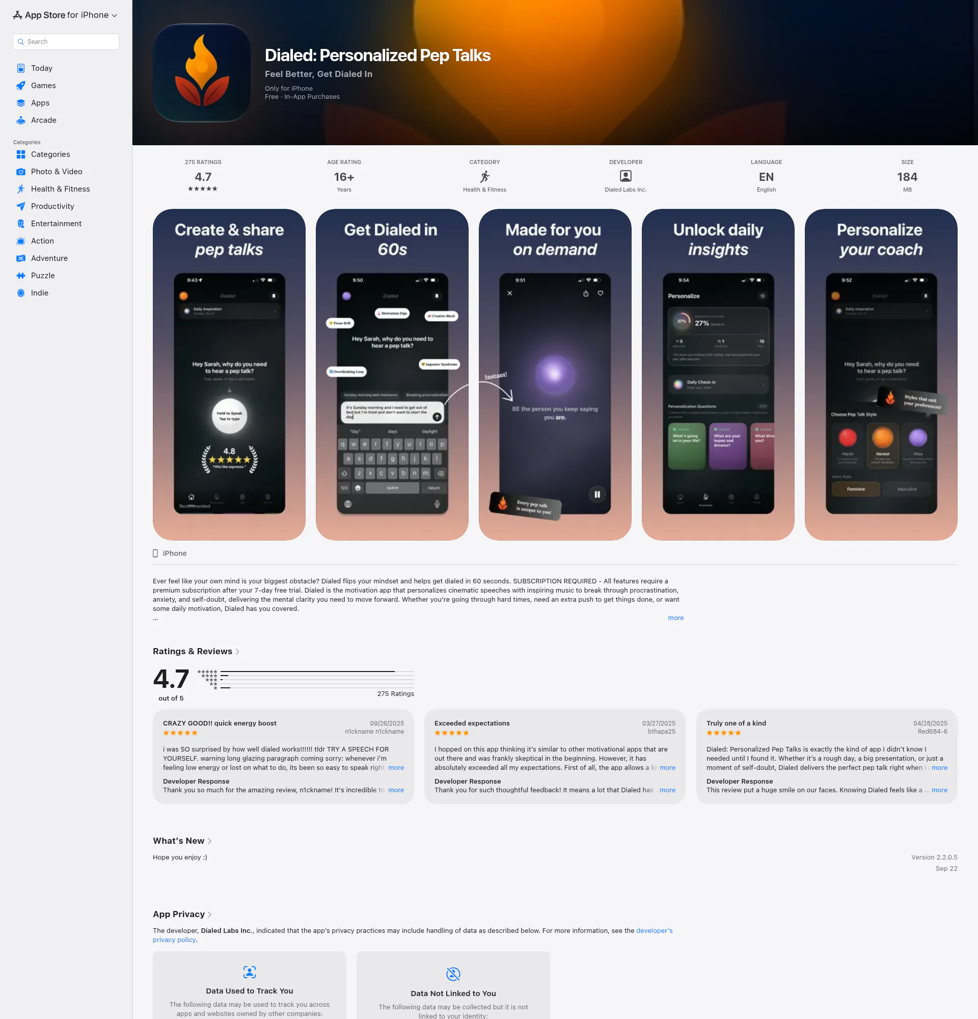 Dialed AI: Motivated in 60s landing page