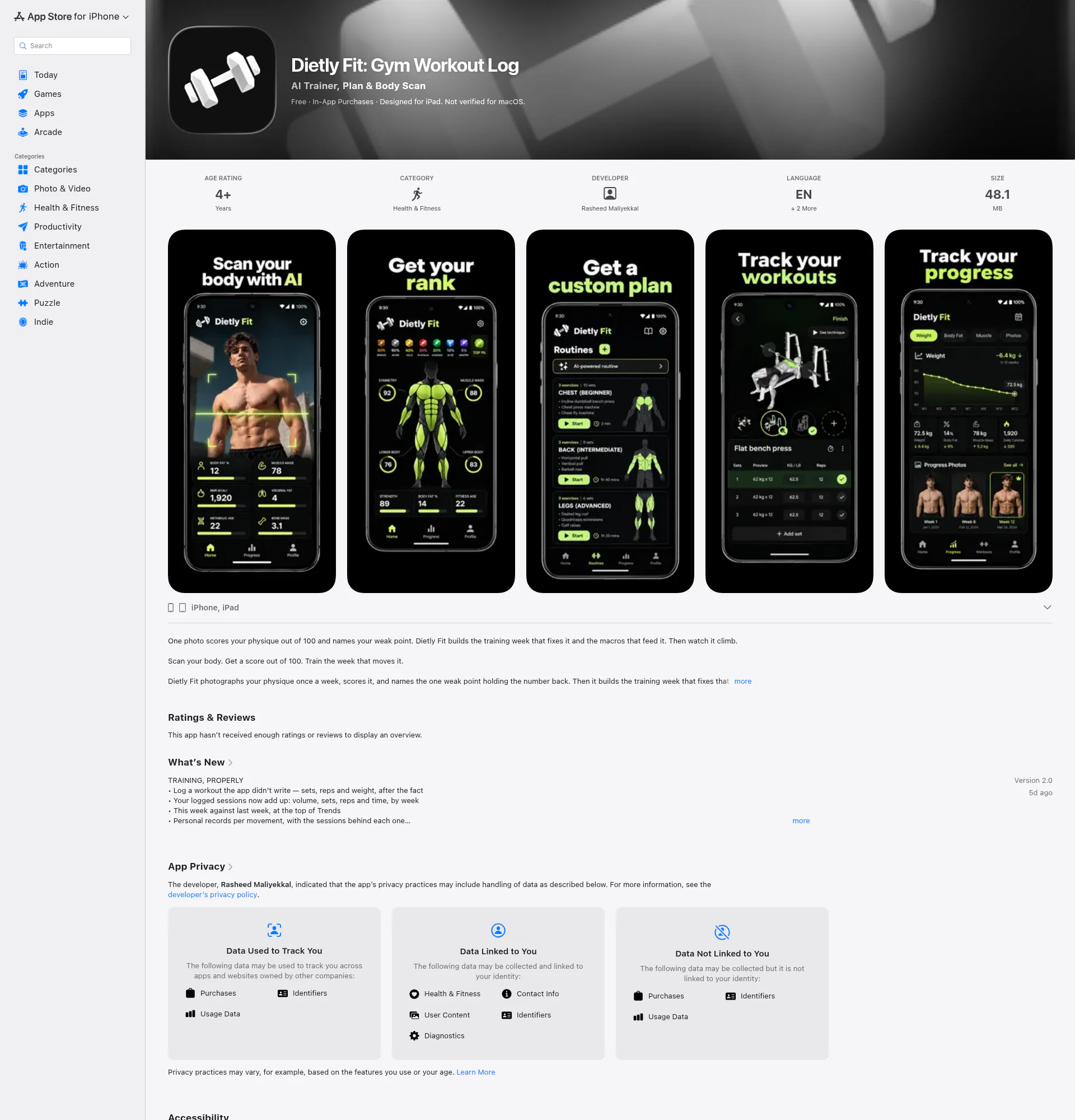 Dietly Fit landing page