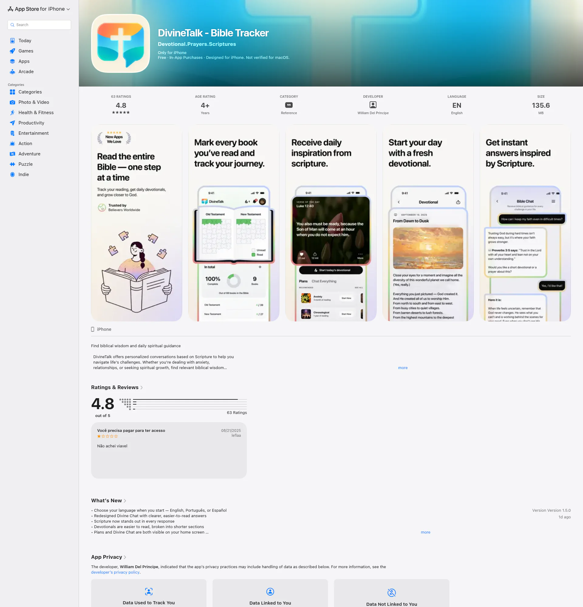 divinetalk landing page