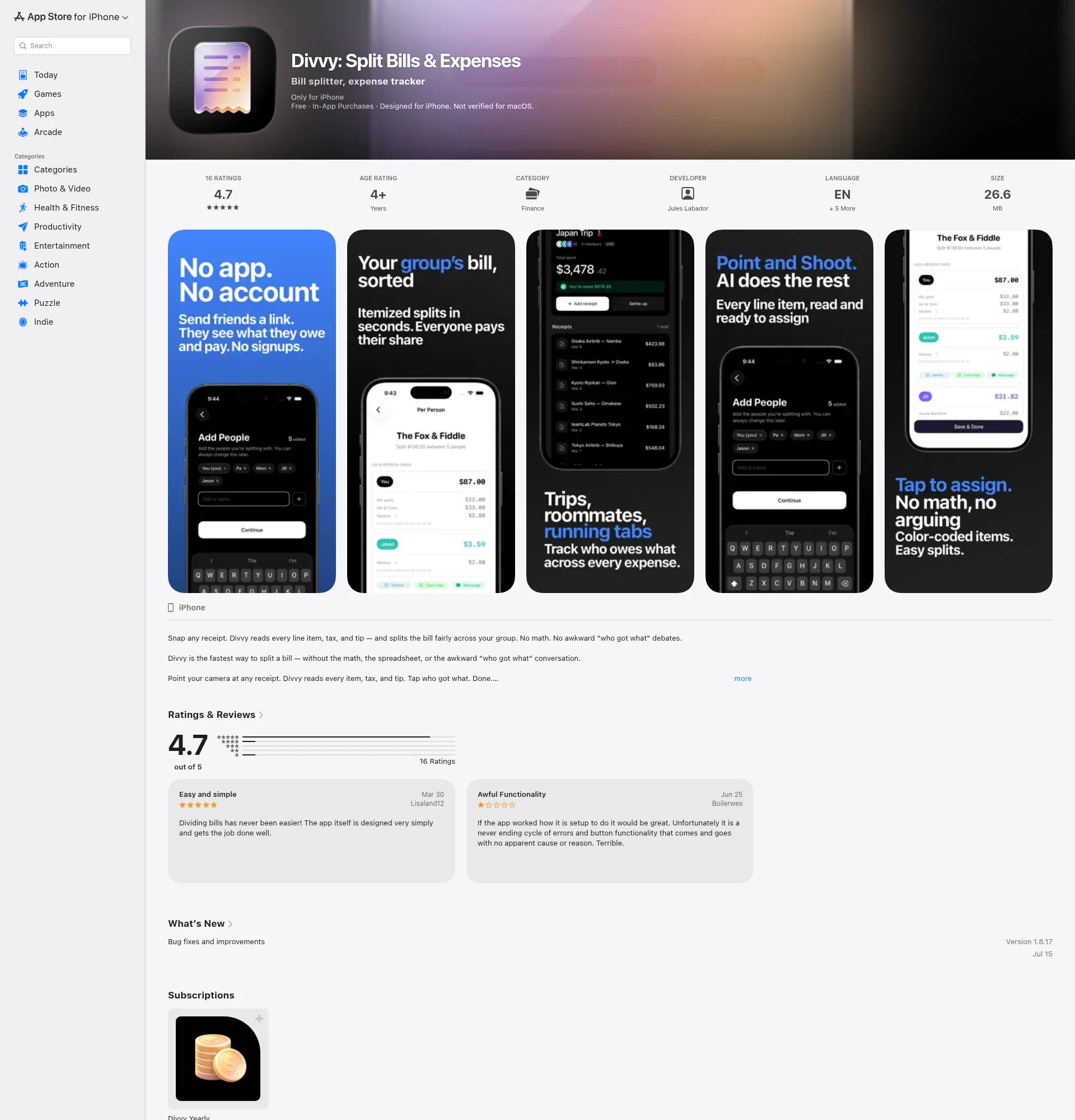 Divvy landing page