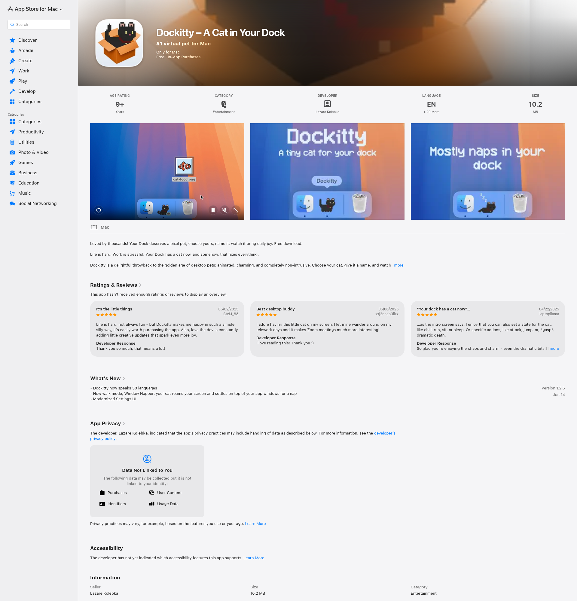 Landing page screenshot for apps.apple.com, 1920 by 2000 pixels