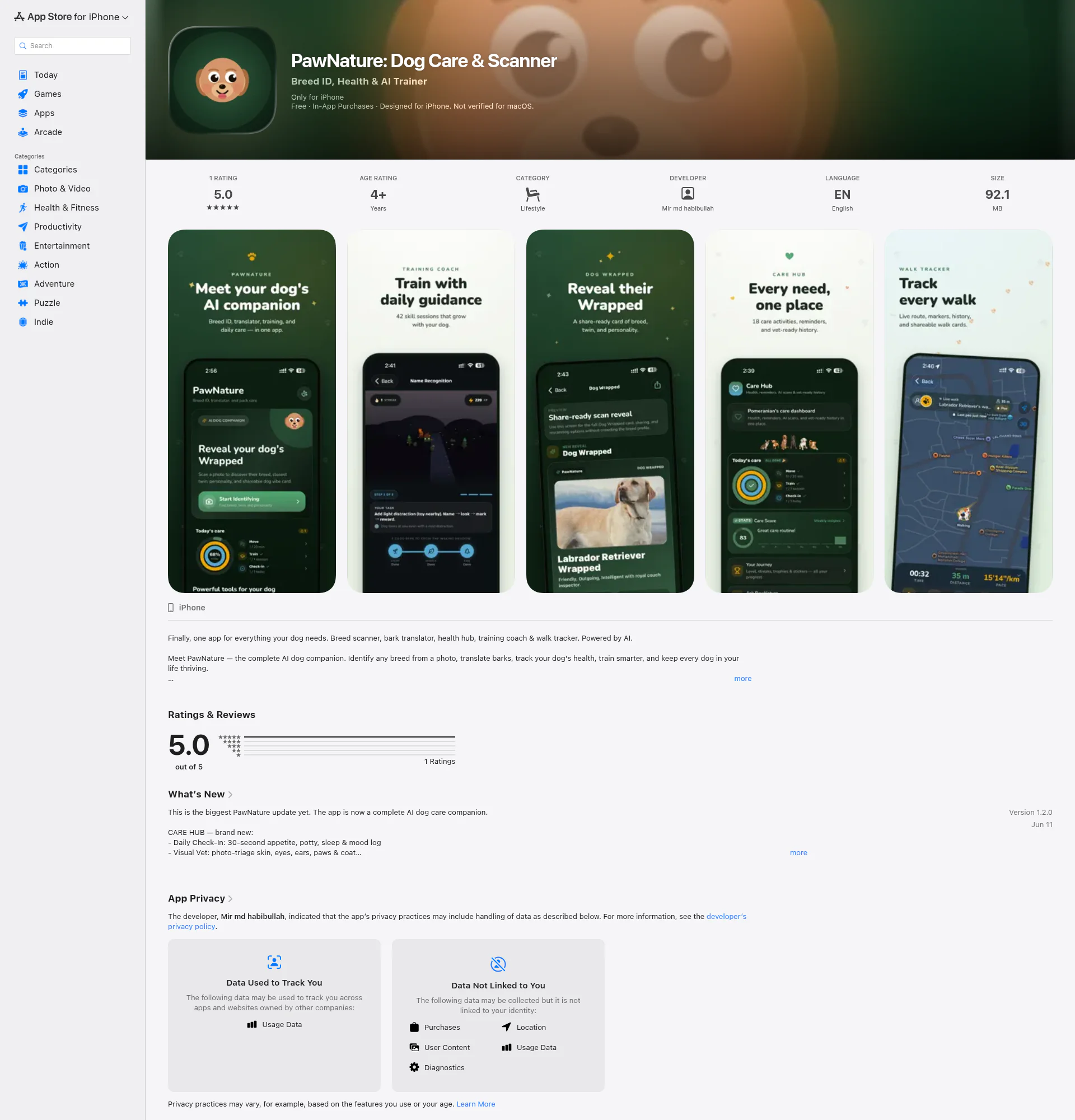 Dog AI landing page