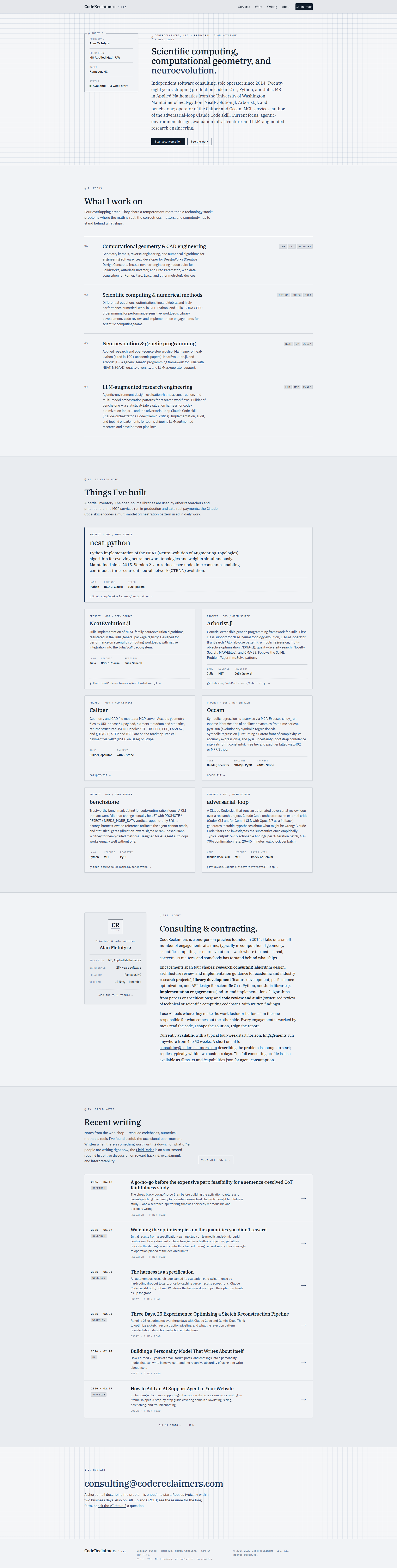 Landing page screenshot for domainbff.com, 1920 by 7578 pixels