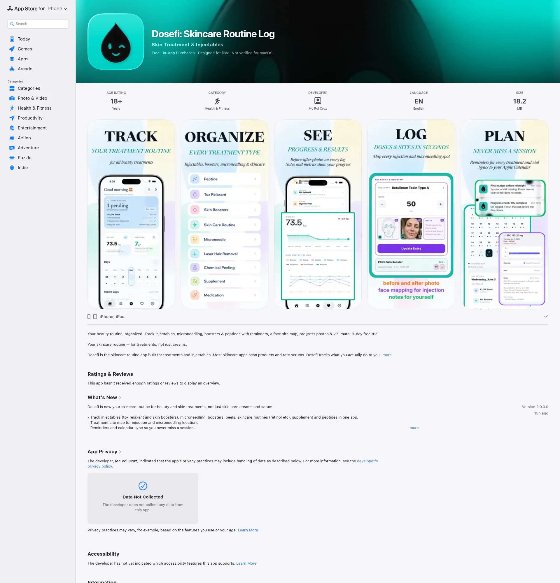 Dosefi landing page
