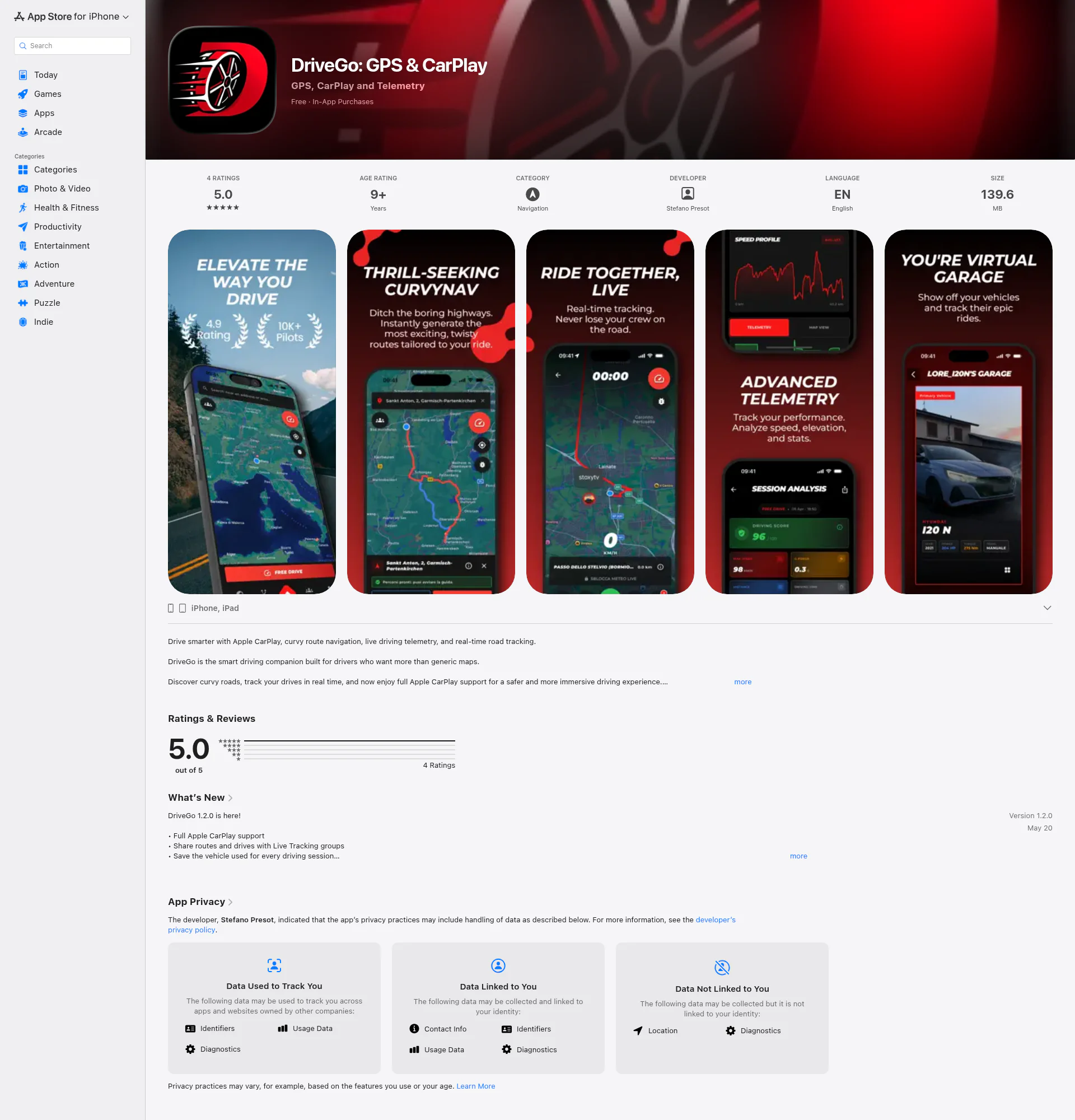 DriveGo landing page