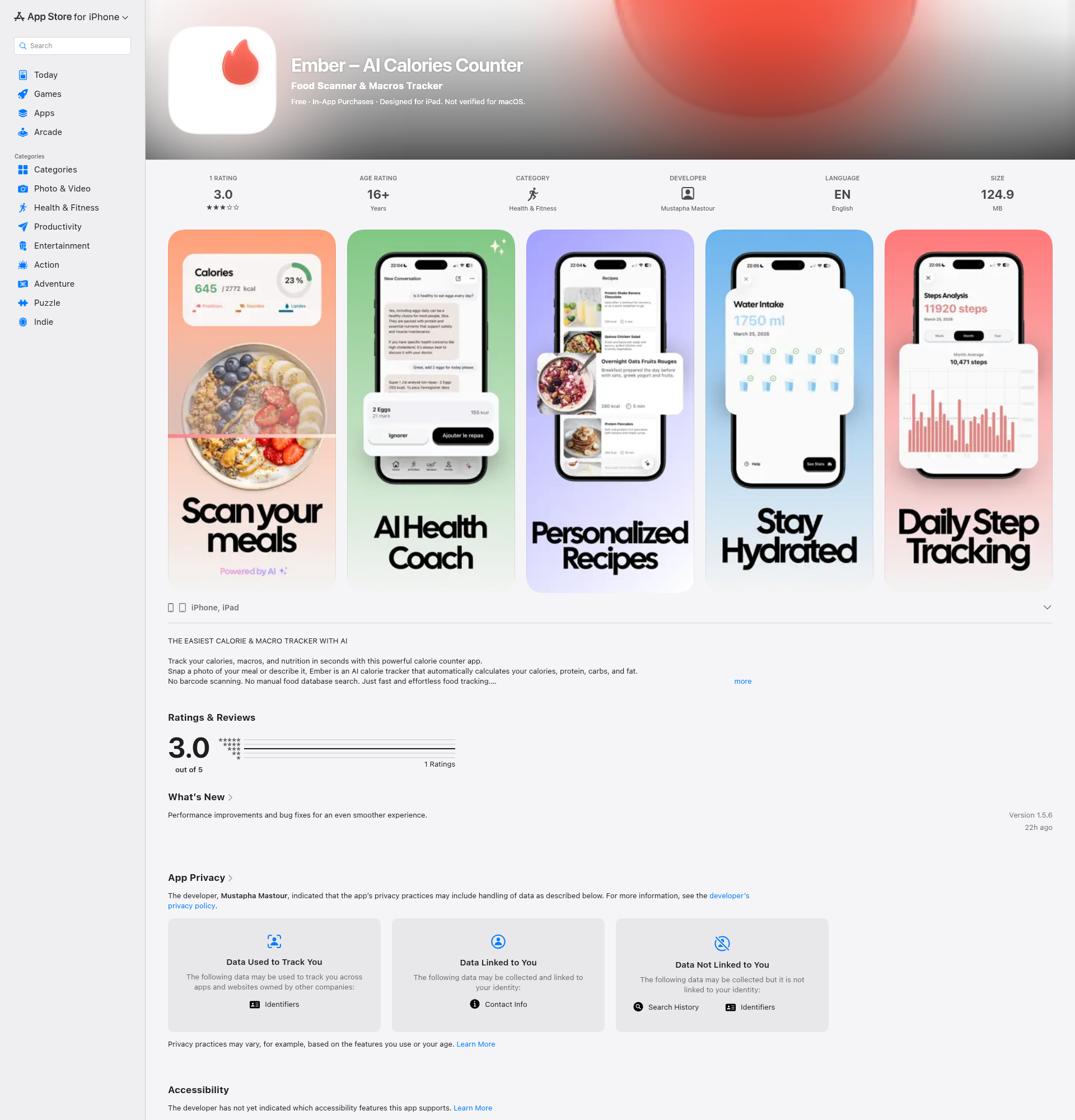 Landing page screenshot for apps.apple.com, 1920 by 2000 pixels