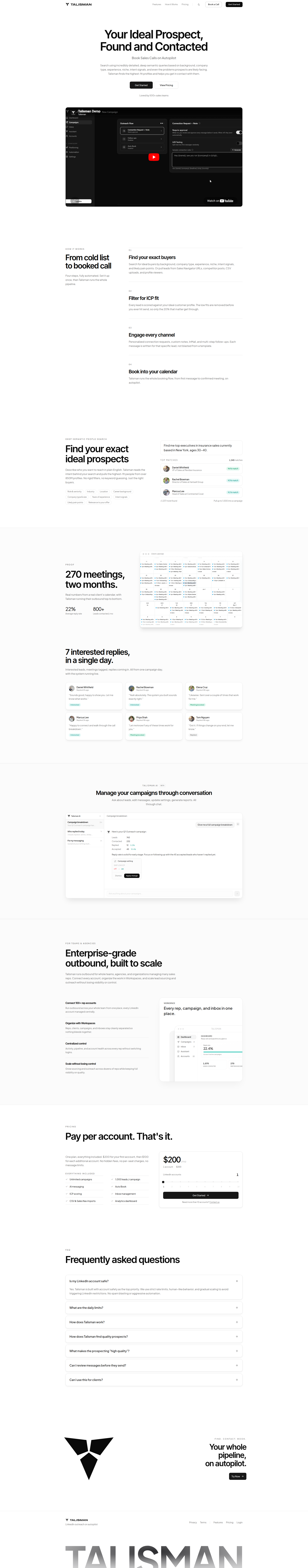 Landing page screenshot for epiphany.so, 1920 by 9782 pixels