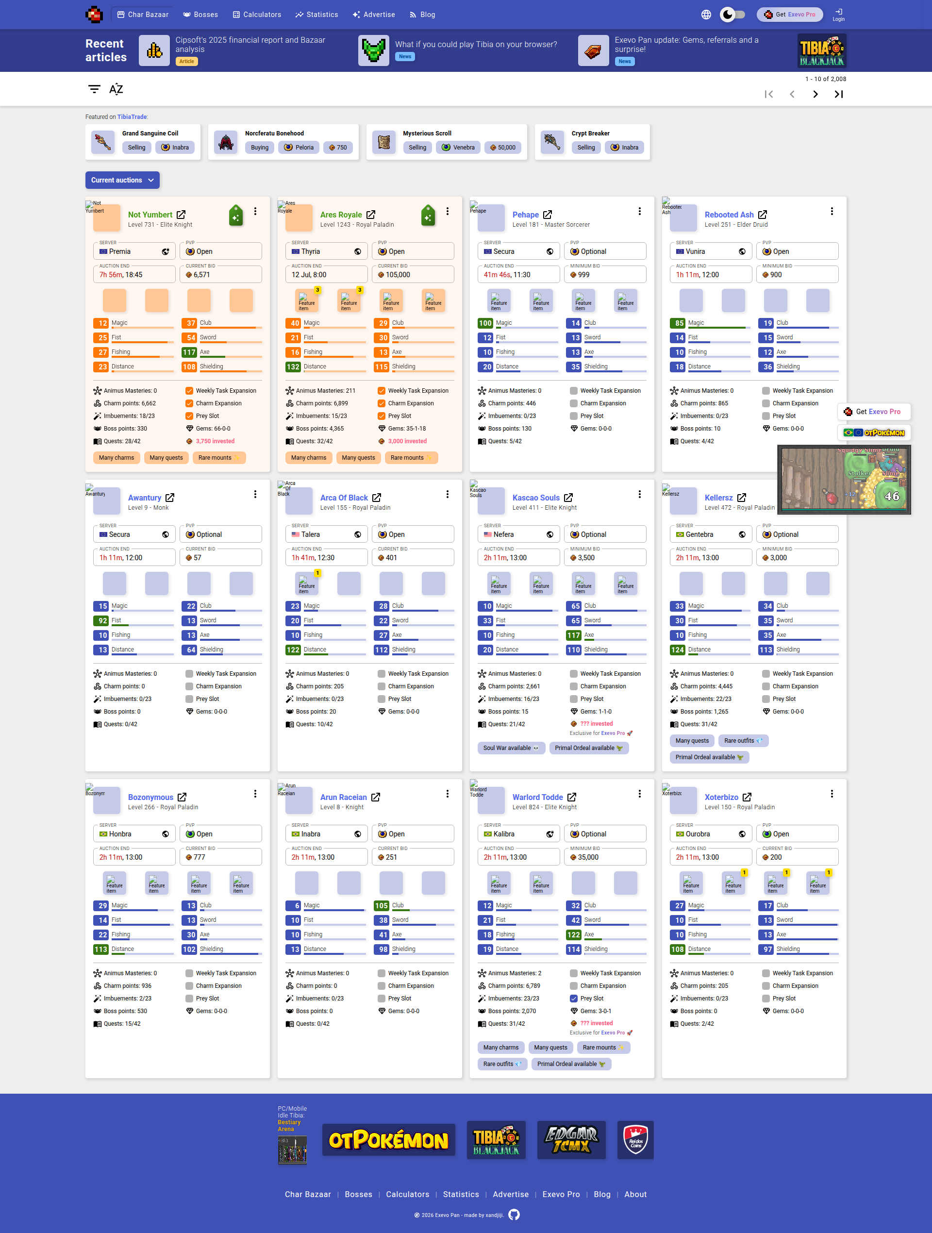 Landing page screenshot for exevopan.com, 1920 by 2540 pixels
