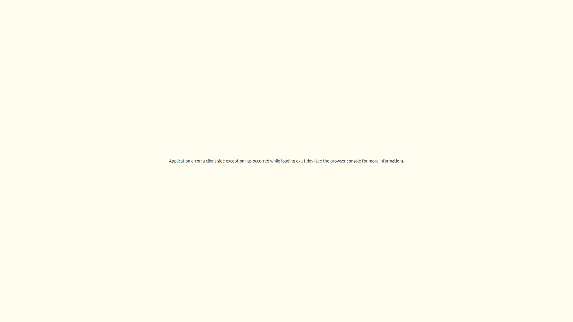 Landing page screenshot for exit1.dev, 1920 by 1080 pixels